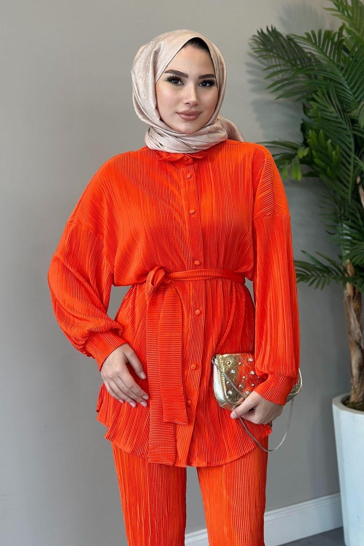 Fitilli Düğmeli Takım Turuncu, Fiyatları 