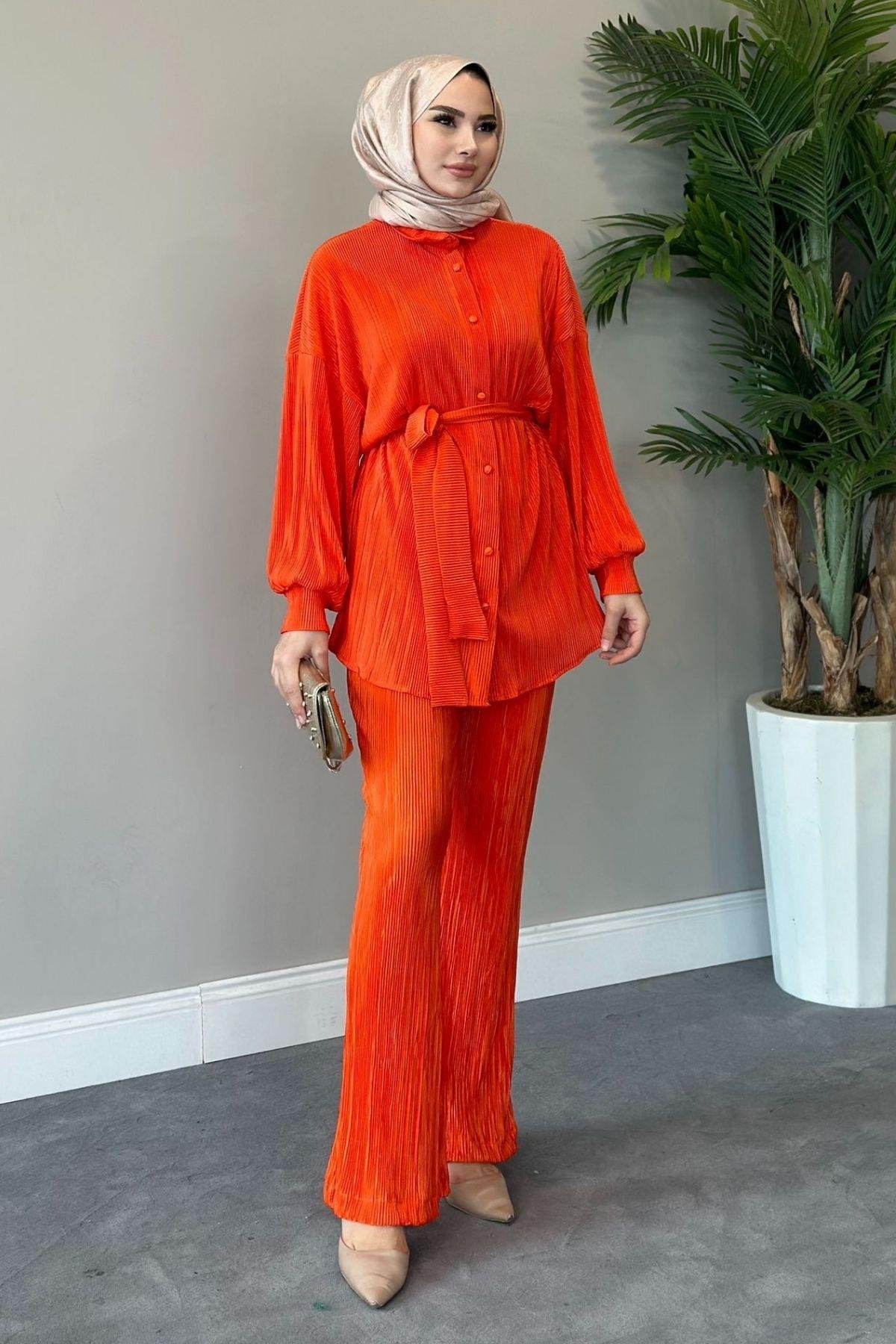 Fitilli Düğmeli Takım Turuncu, Fiyatları 