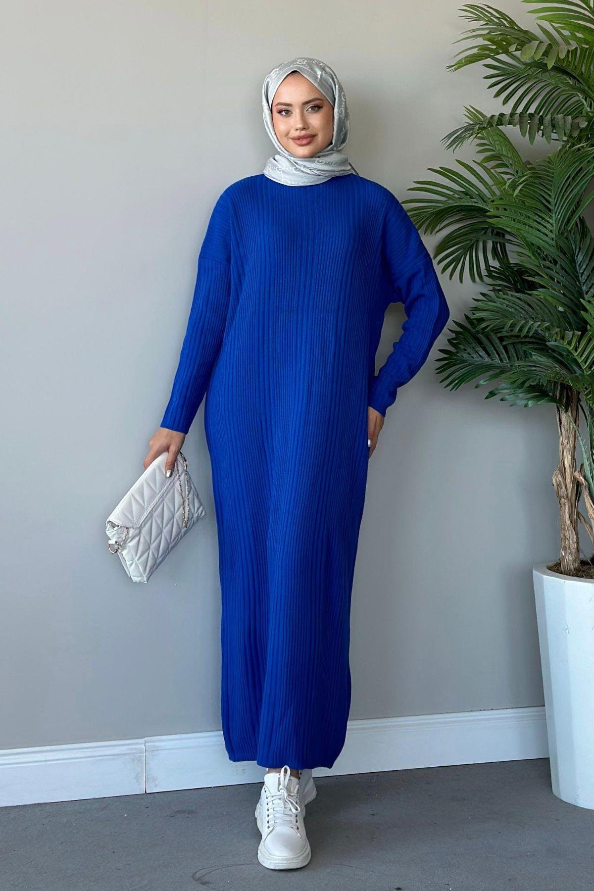 Fitilli Triko Elbise Saks, Fiyatları 