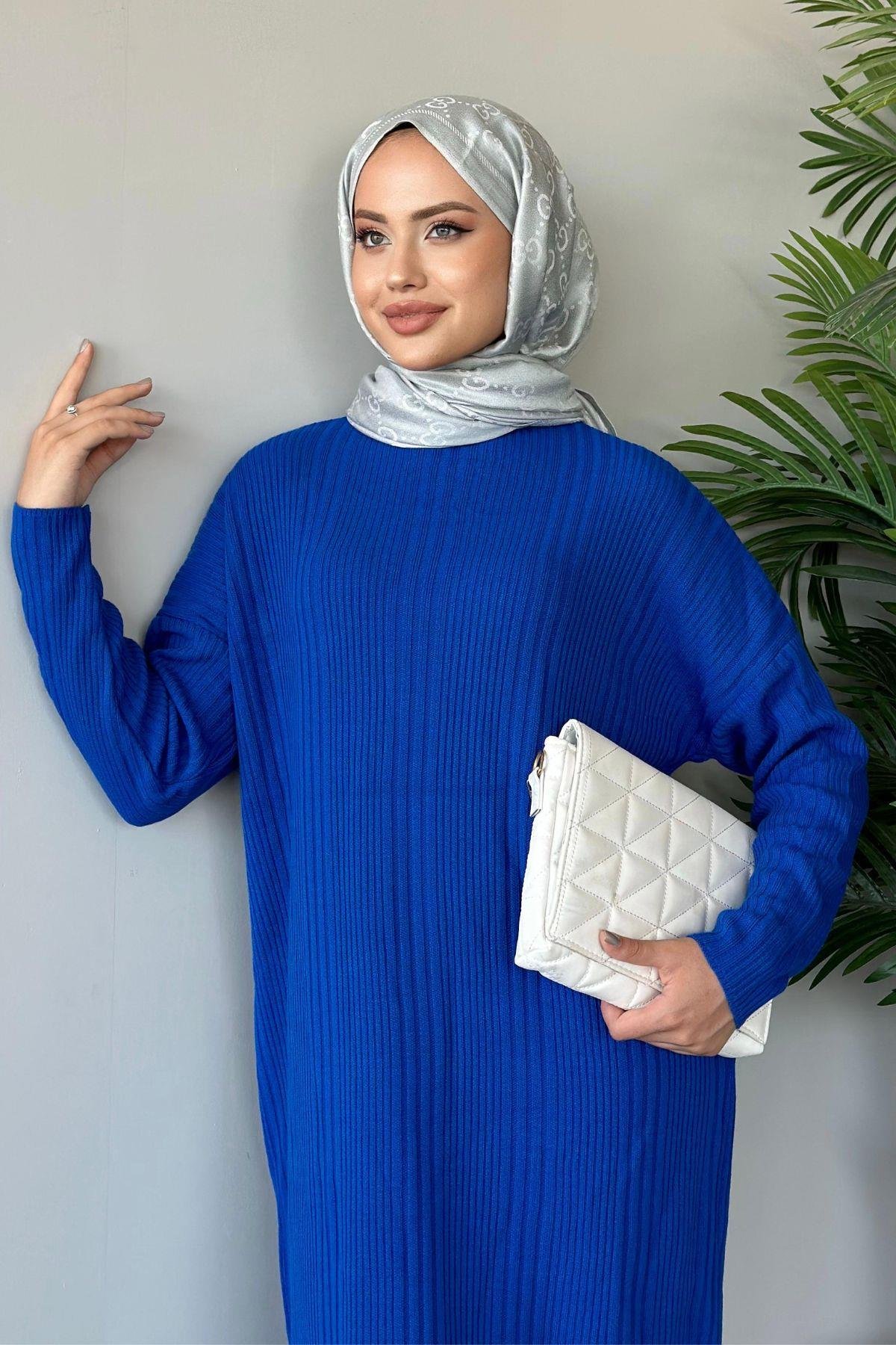 Fitilli Triko Elbise Saks, Fiyatları 