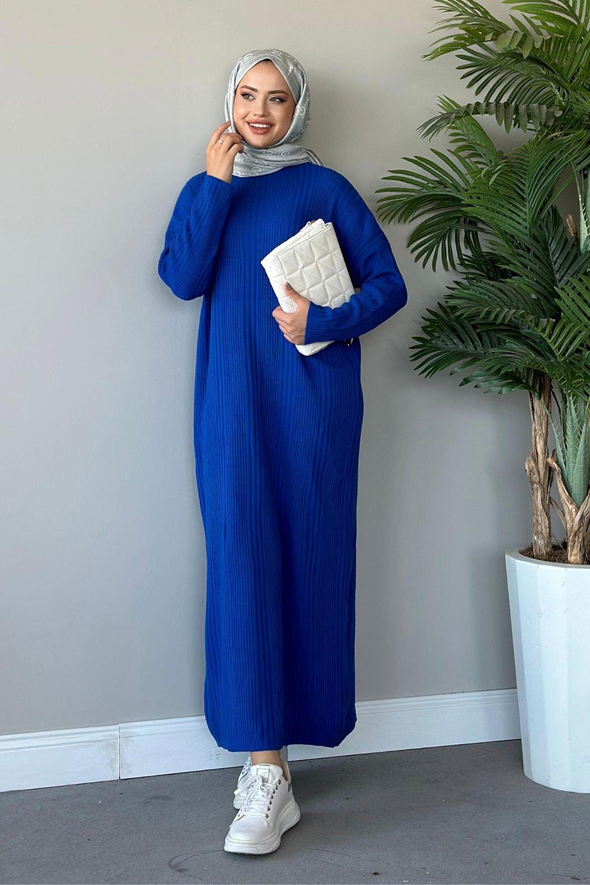 Fitilli Triko Elbise Saks, Fiyatları 