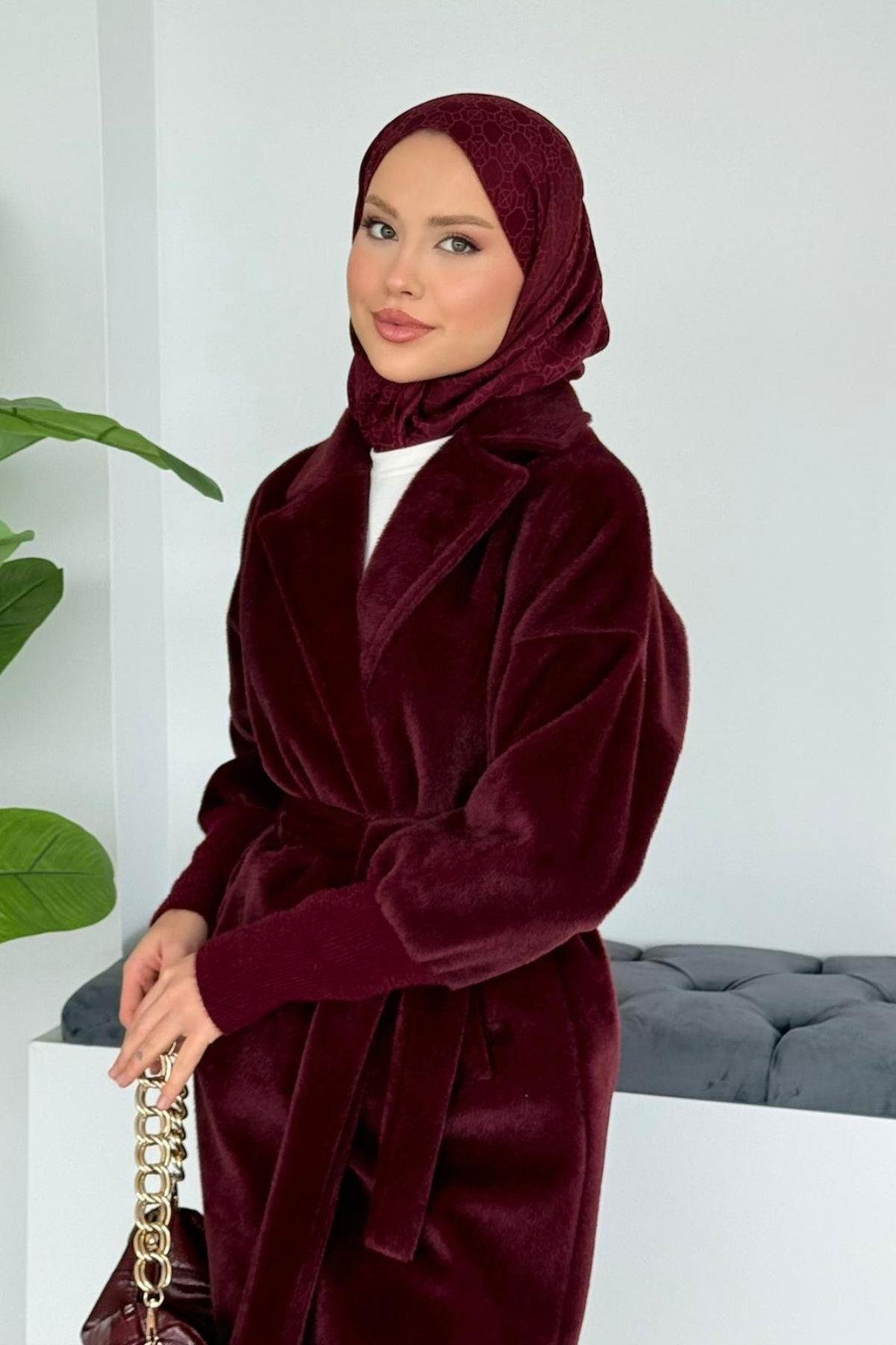 Fox Tay Tüylü Kap Bordo, Fiyatları 