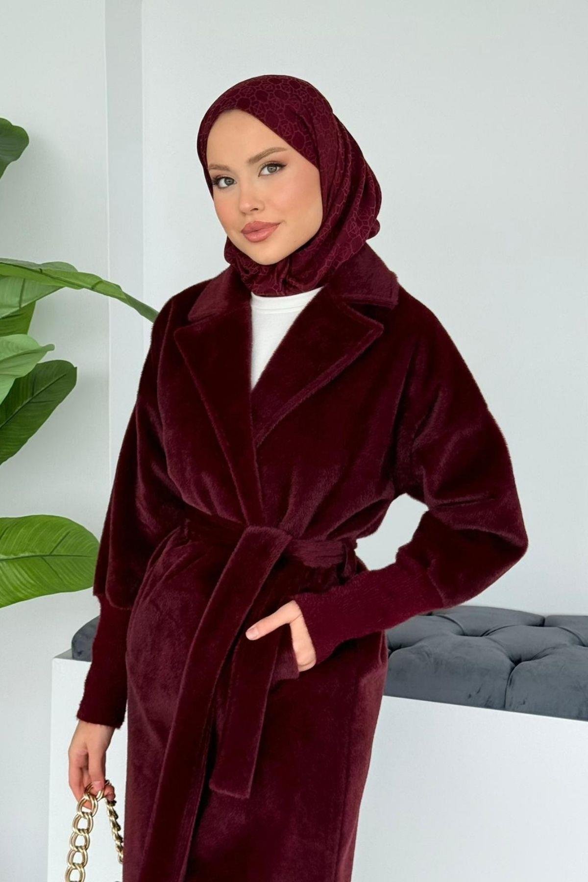 Fox Tay Tüylü Kap Bordo, Fiyatları 