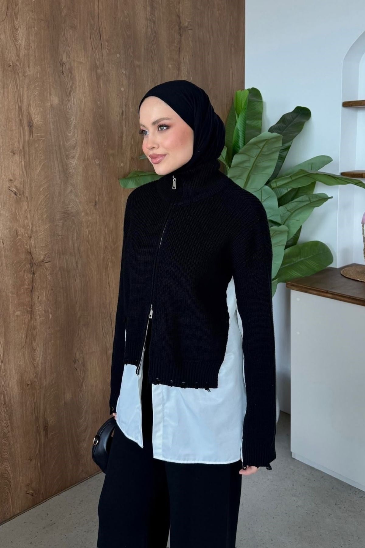 Frida Gömlek Detay Lüks Takım Siyah, Fiyatları 