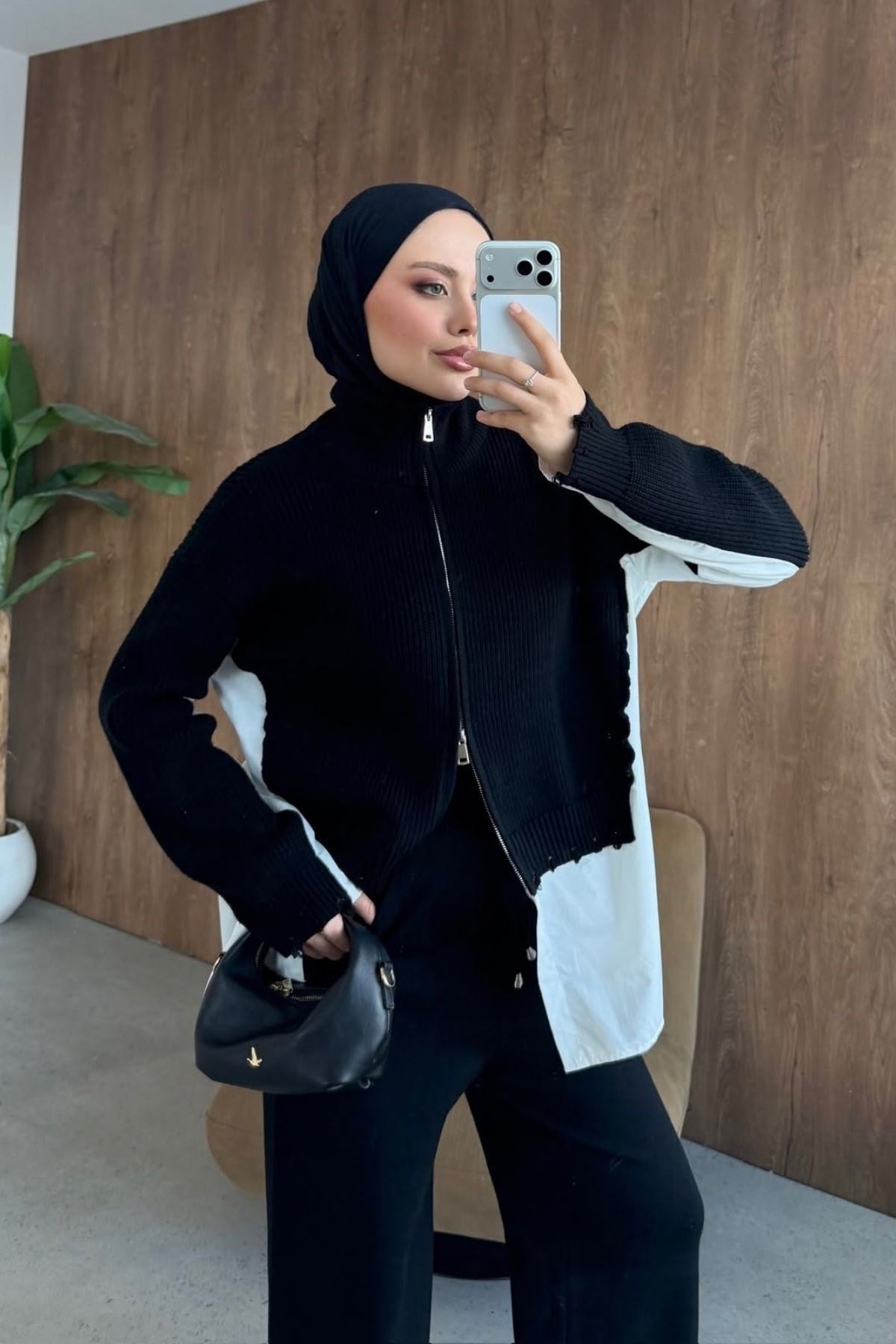 Frida Gömlek Detay Lüks Takım Siyah, Fiyatları 