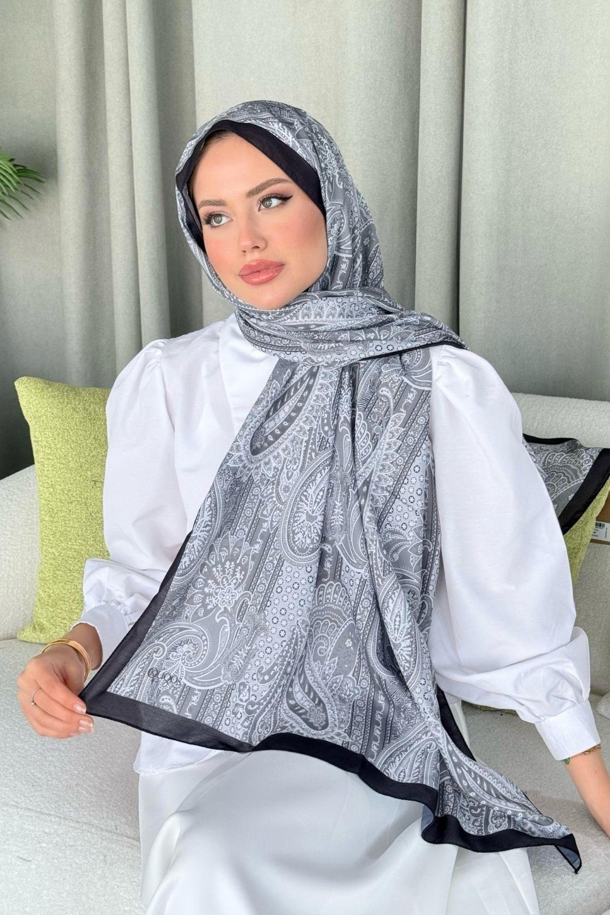 Gasta Dijital Etnik Desen Şal Gri, Fiyatları 