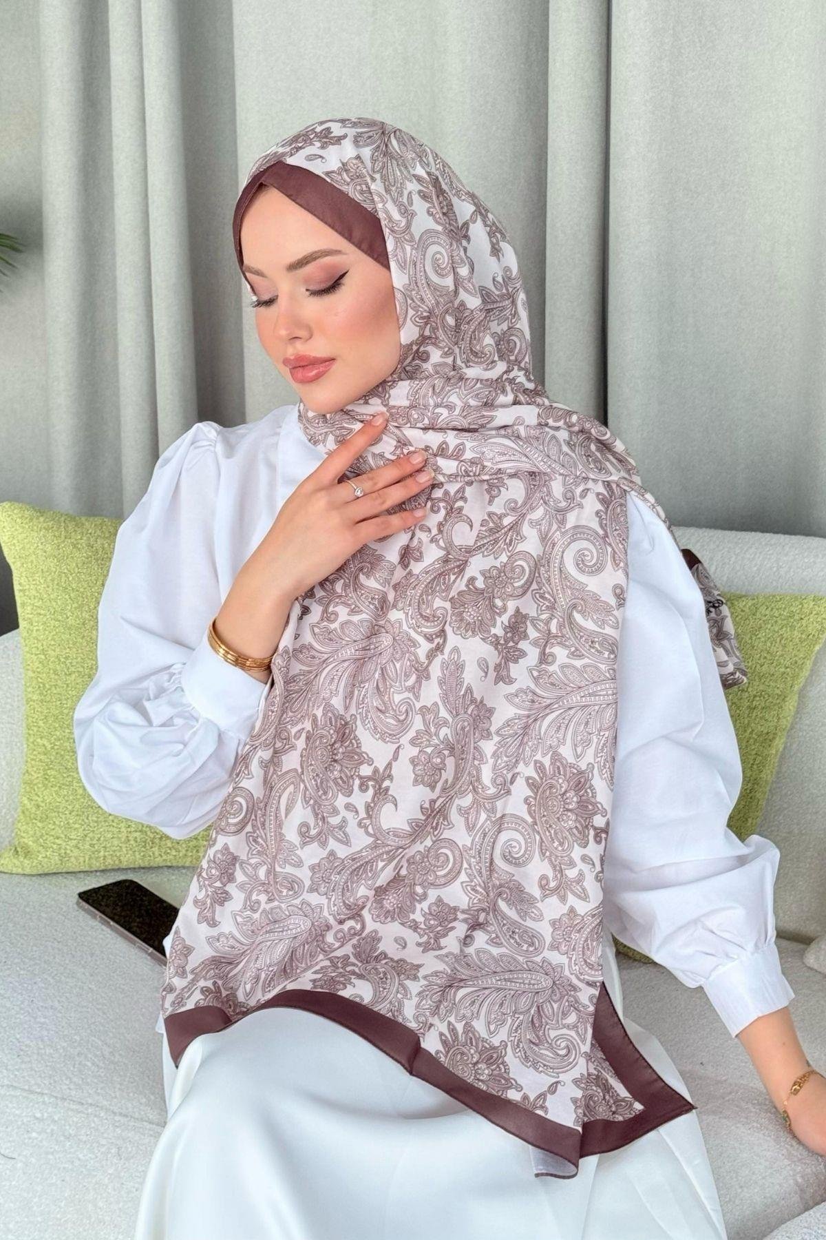 Gasta Dijital Etnik Desen Şal Kahve, Fiyatları 