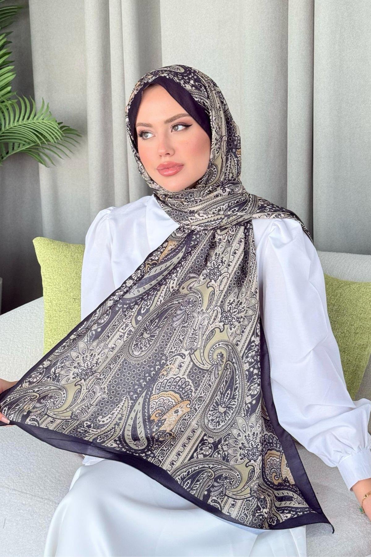 Gasta Dijital Etnik Desen Şal Sarı, Fiyatları 