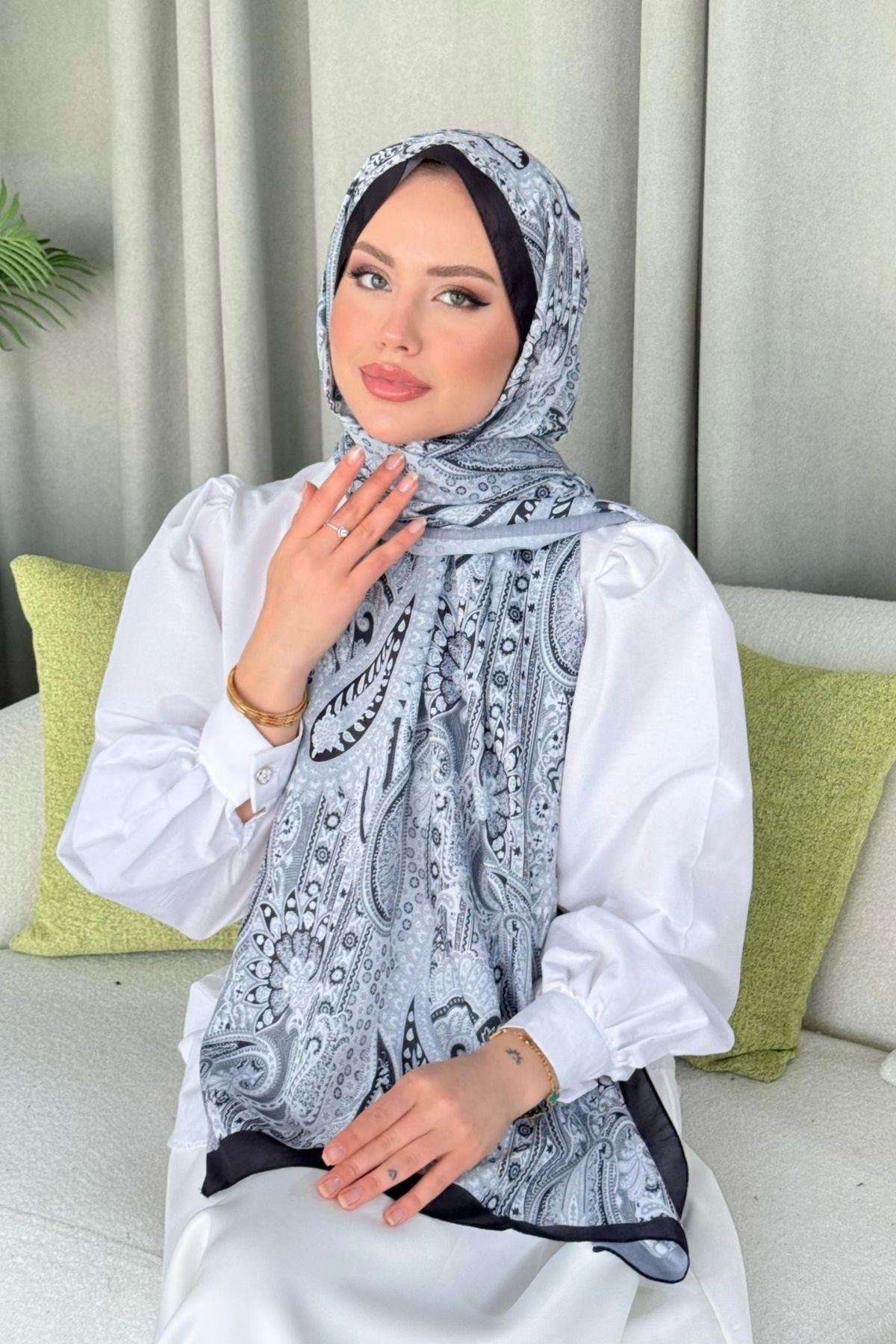 Gasta Dijital Etnik Desen Şal Siyah, Fiyatları 