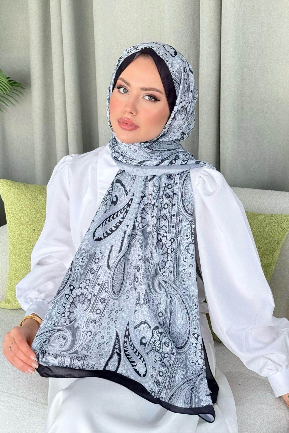 Gasta Dijital Etnik Desen Şal Siyah, Fiyatları 