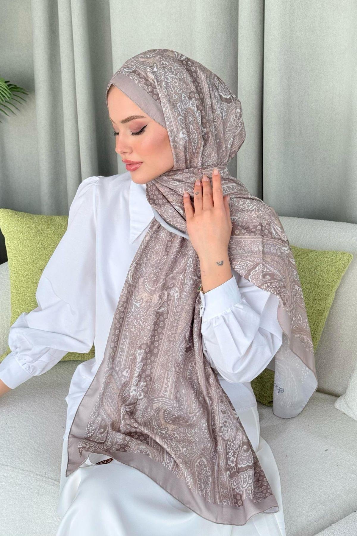 Gasta Dijital Etnik Desen Şal Vizon, Fiyatları 