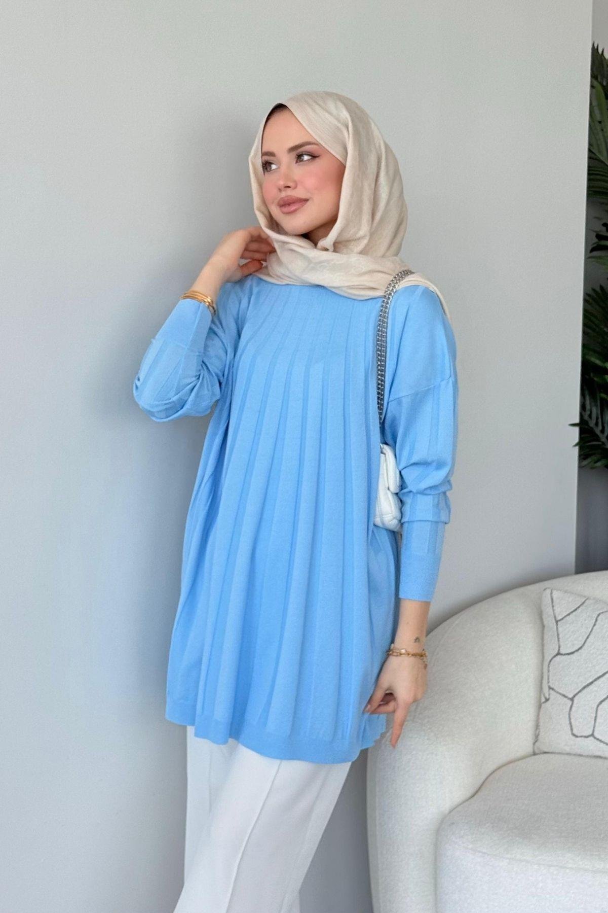 Gökkuşağı Merserize Tunik Bebe Mavi, Fiyatları Gökkuşağı Merserize Tunik Bebe Mavi- Haza Moda 