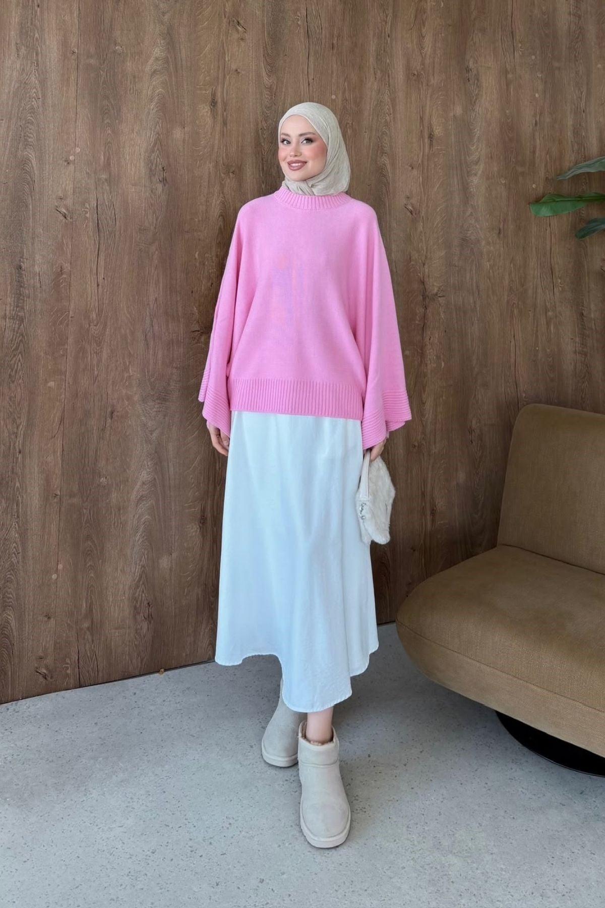 Golden Geniş Kol Kazak Pembe, Fiyatları 