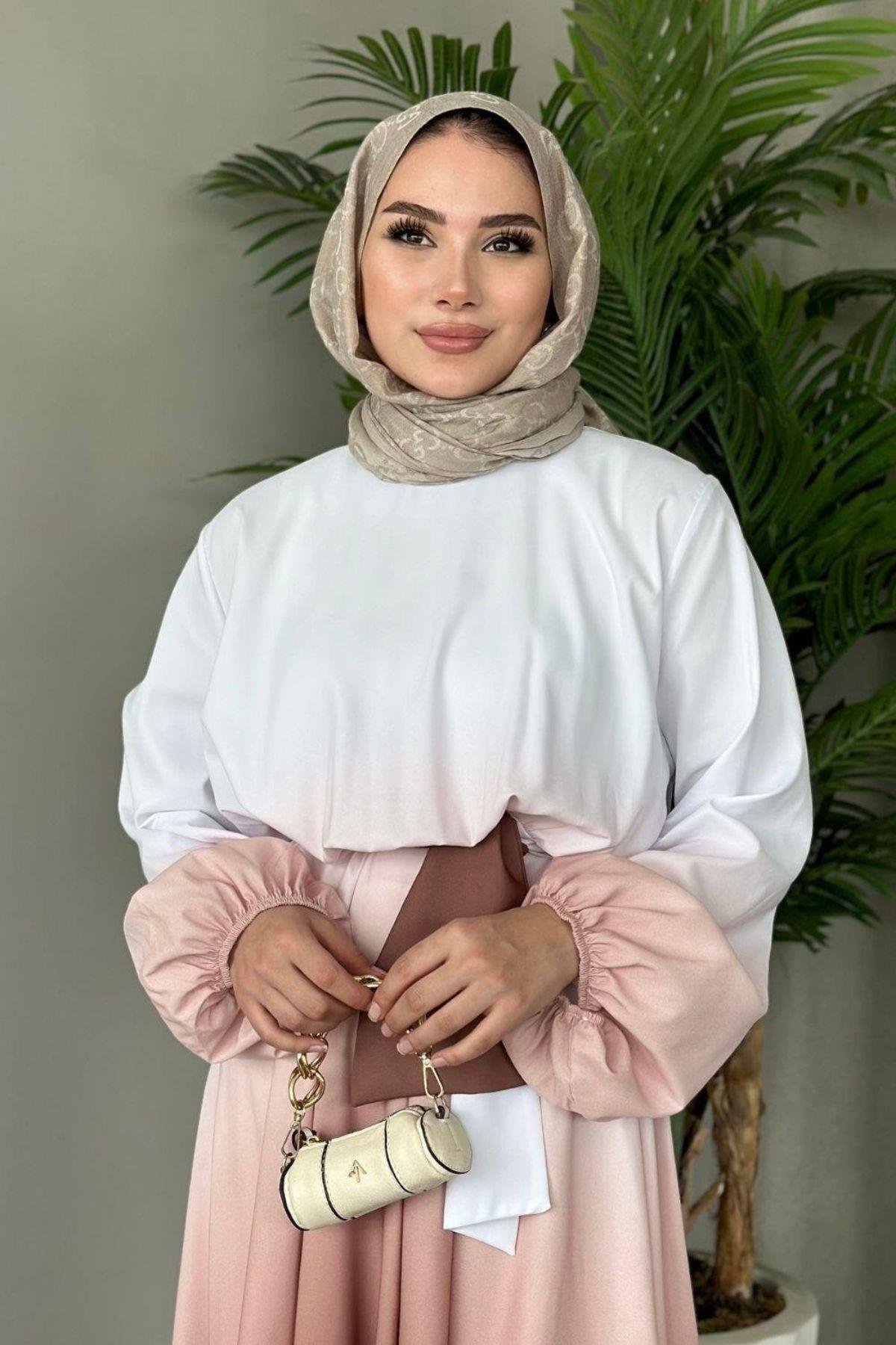 Gölge Desenli Elbise Kahve, Fiyatları 