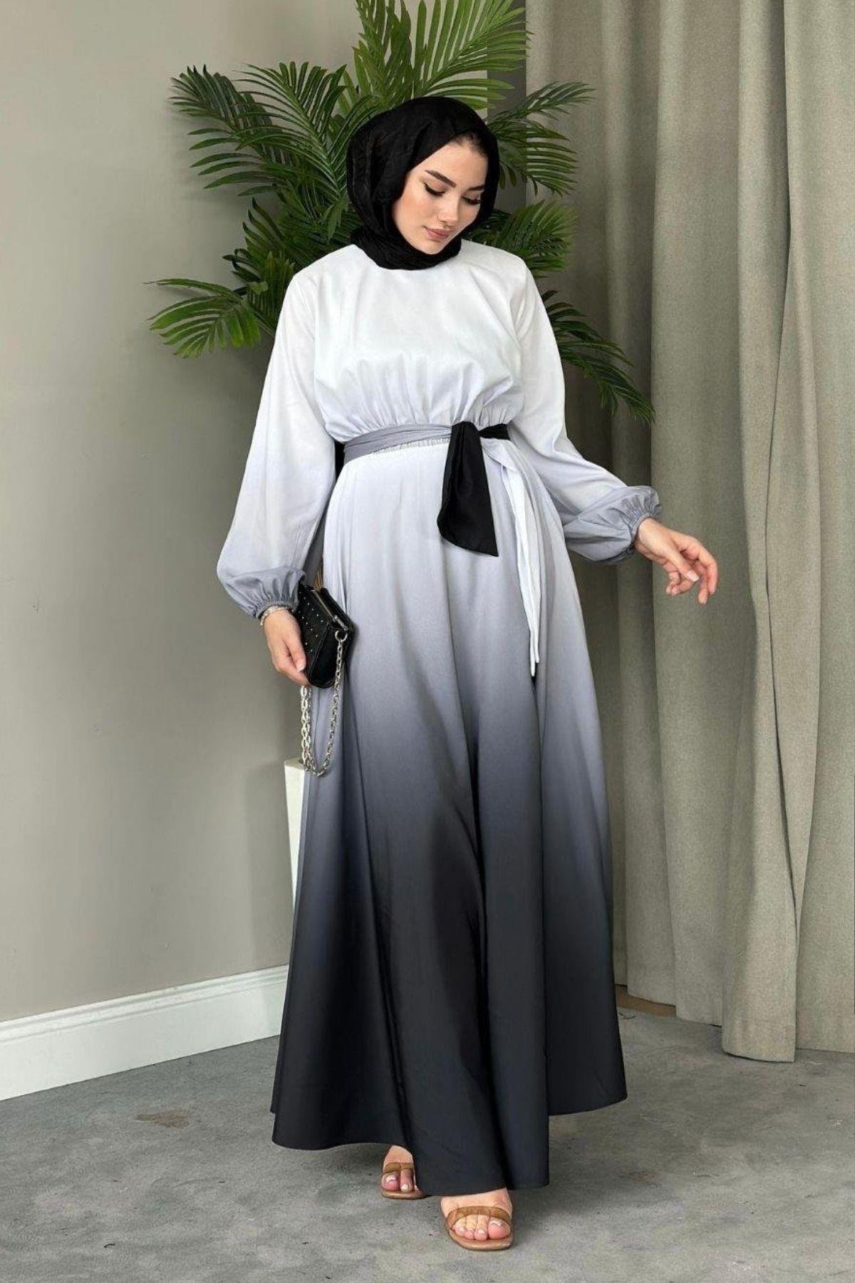 Gölge Desenli Elbise Siyah, Fiyatları 