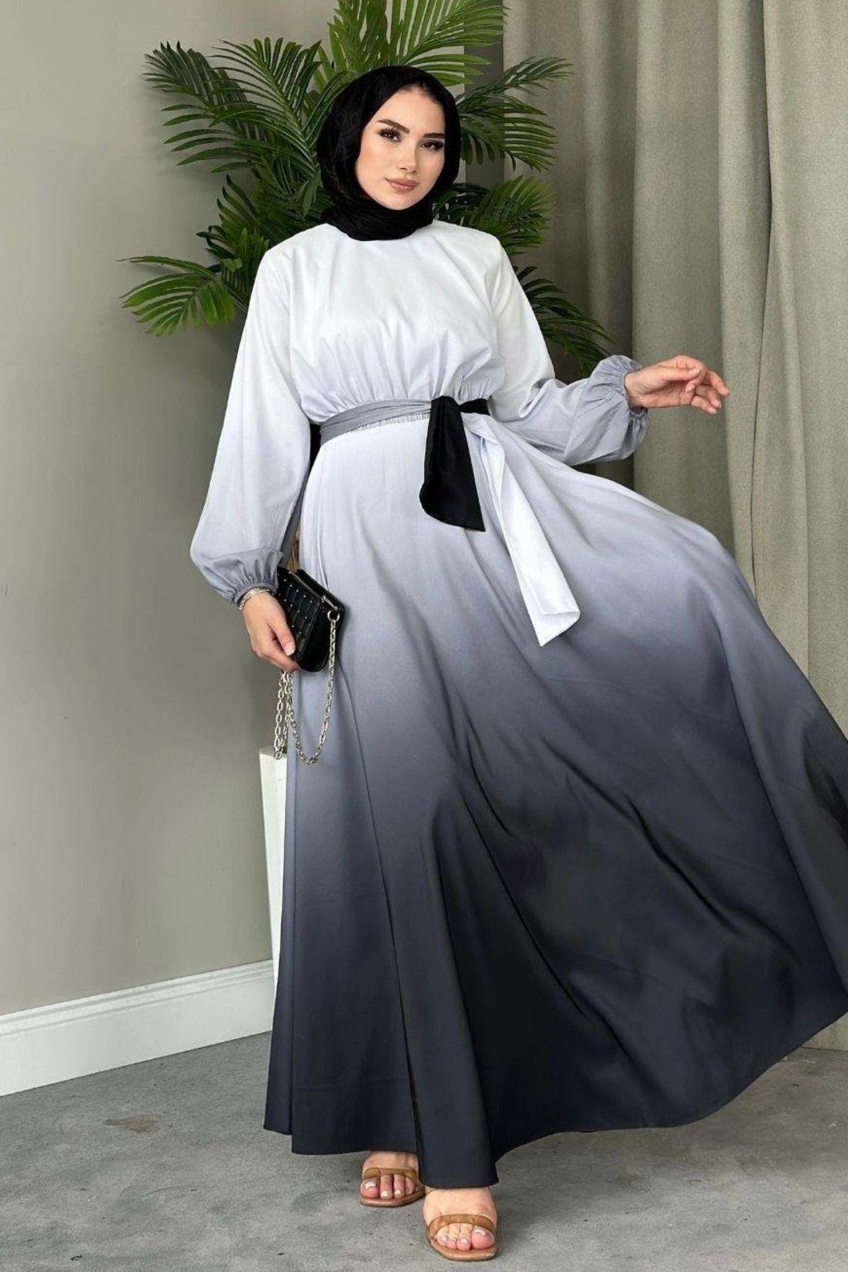 Gölge Desenli Elbise Siyah, Fiyatları 