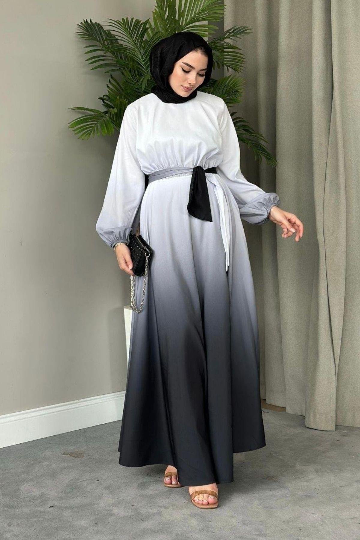 Gölge Desenli Elbise Siyah, Fiyatları 