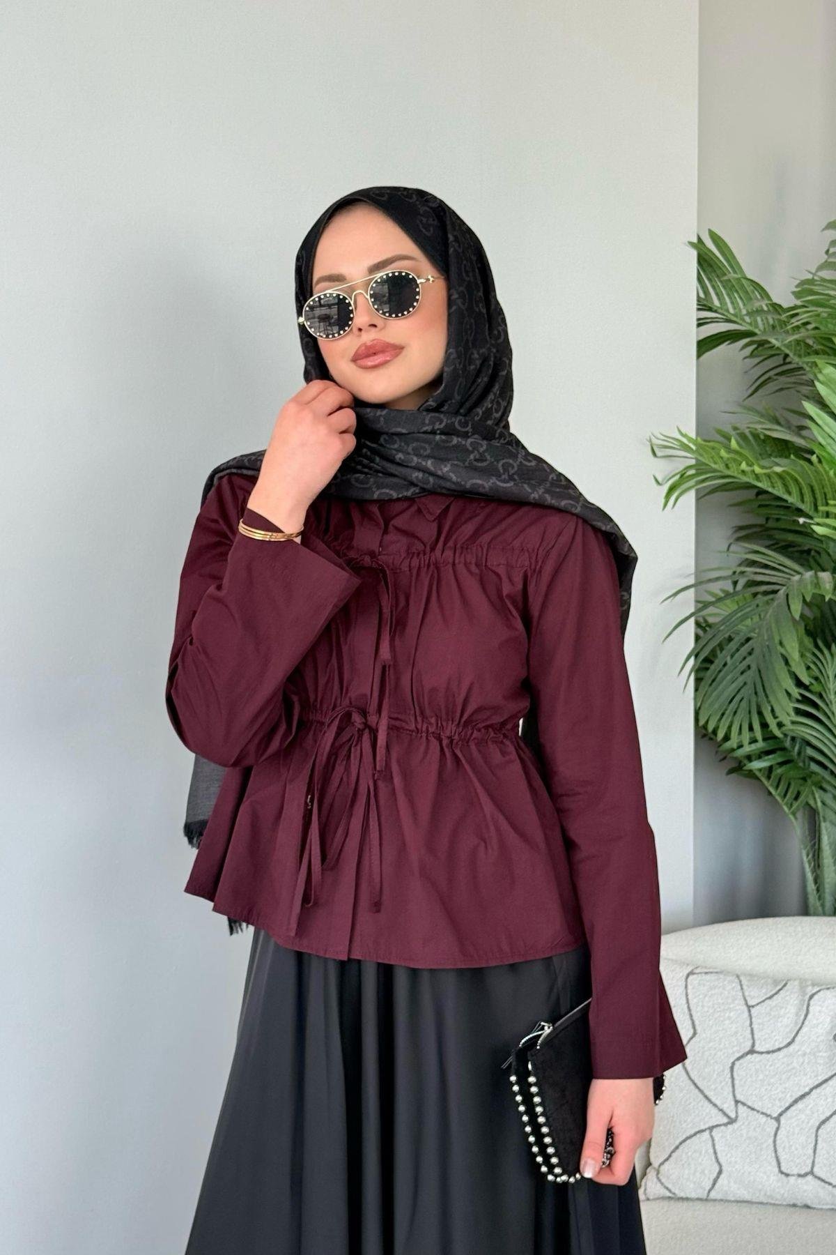 Goya Bluz Bordo, Fiyatları Goya Bluz Bordo- Haza Moda 