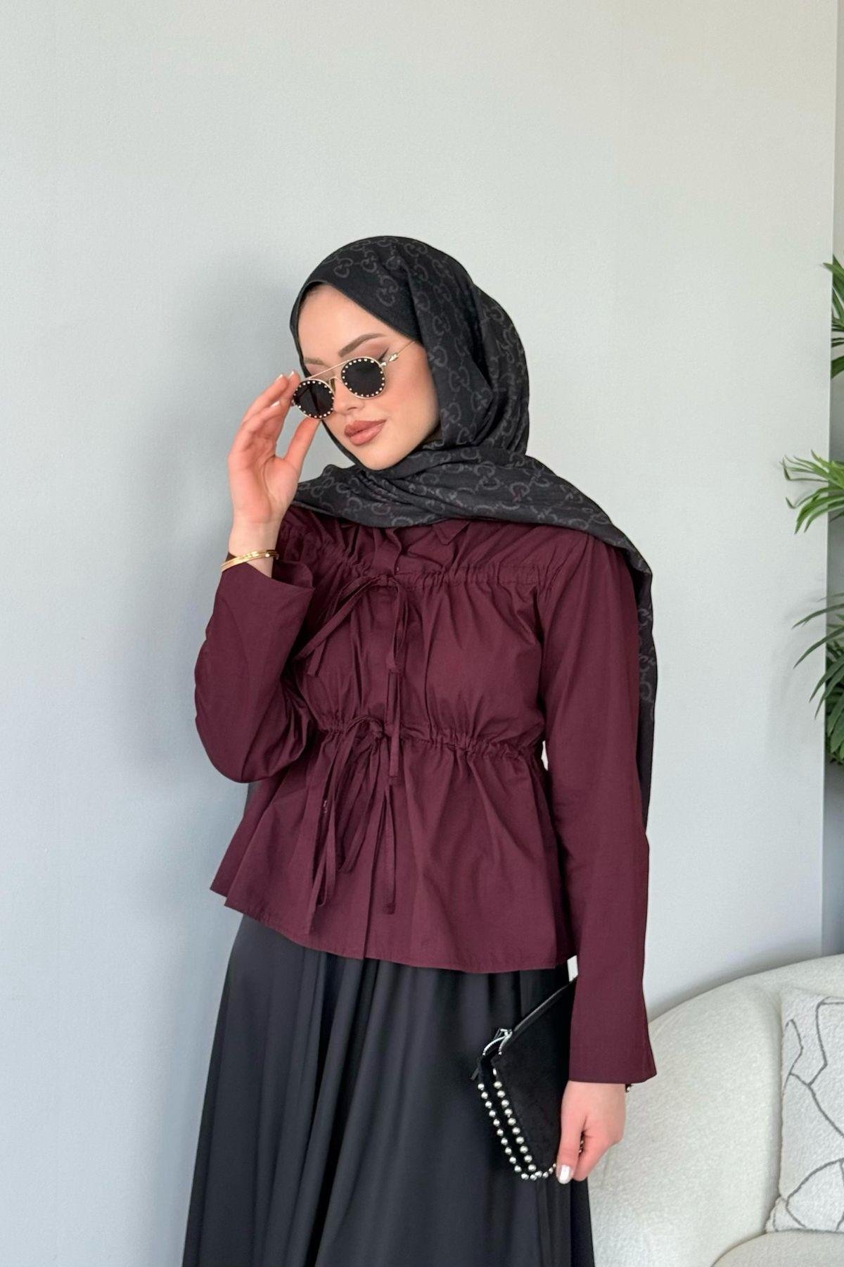 Goya Bluz Bordo, Fiyatları Goya Bluz Bordo- Haza Moda 