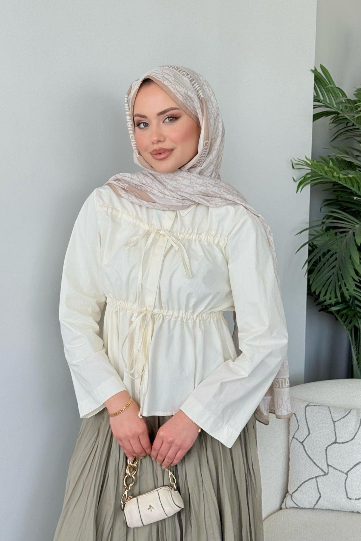 Goya Bluz Ekru, Fiyatları Goya Bluz Ekru- Haza Moda 