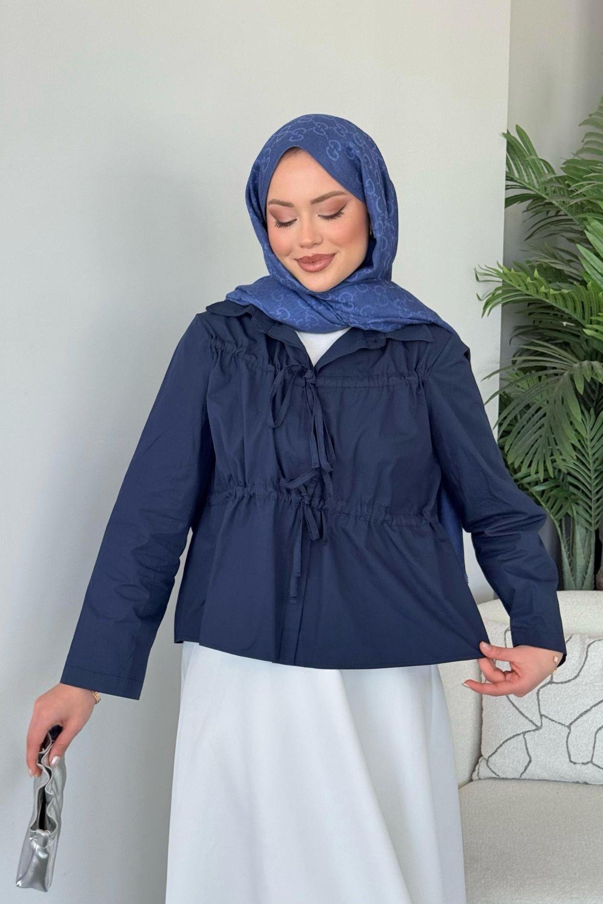 Goya Bluz Lacivert, Fiyatları Goya Bluz Lacivert- Haza Moda 