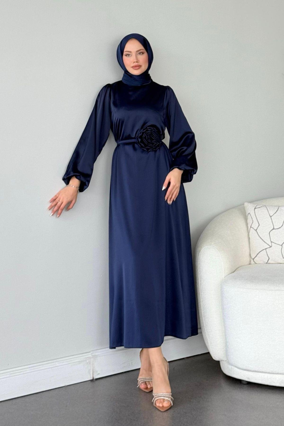 Gül Kemerli Abiye Lacivert, Fiyatları 