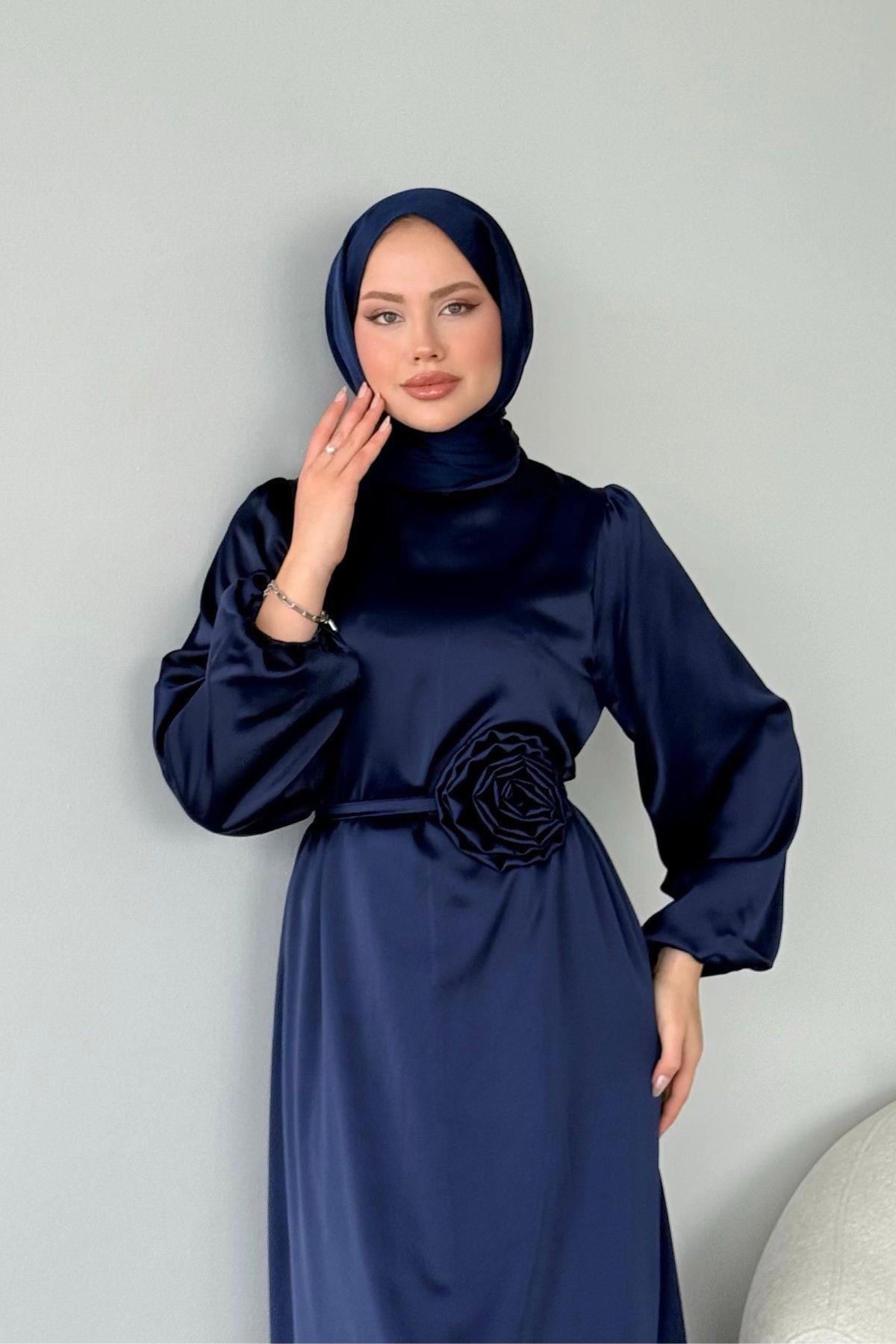 Gül Kemerli Abiye Lacivert, Fiyatları 