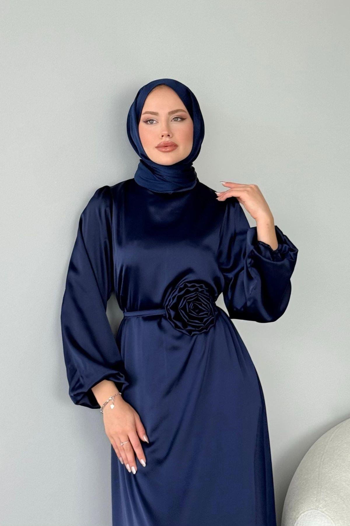 Gül Kemerli Abiye Lacivert, Fiyatları 