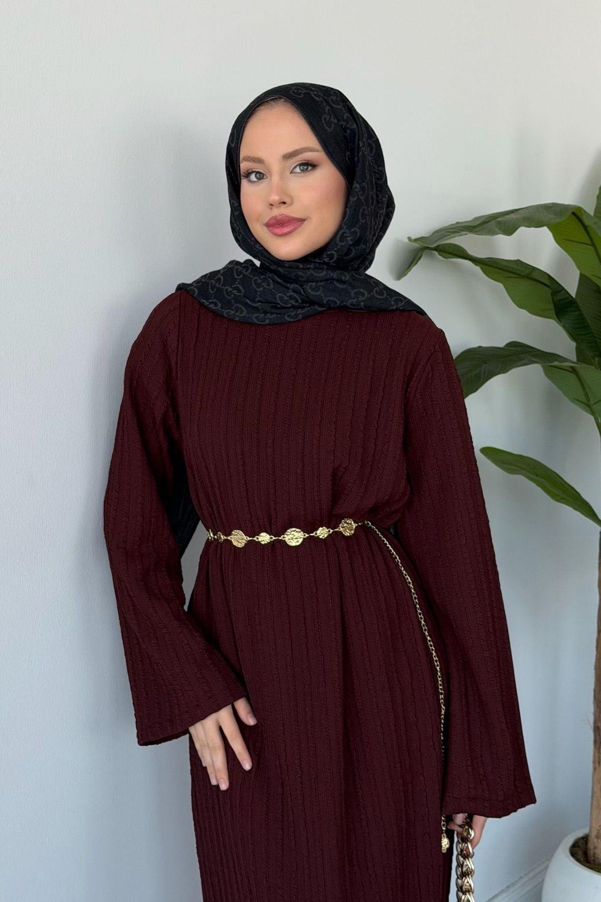 Gül Örme Elbise Bordo, Fiyatları 