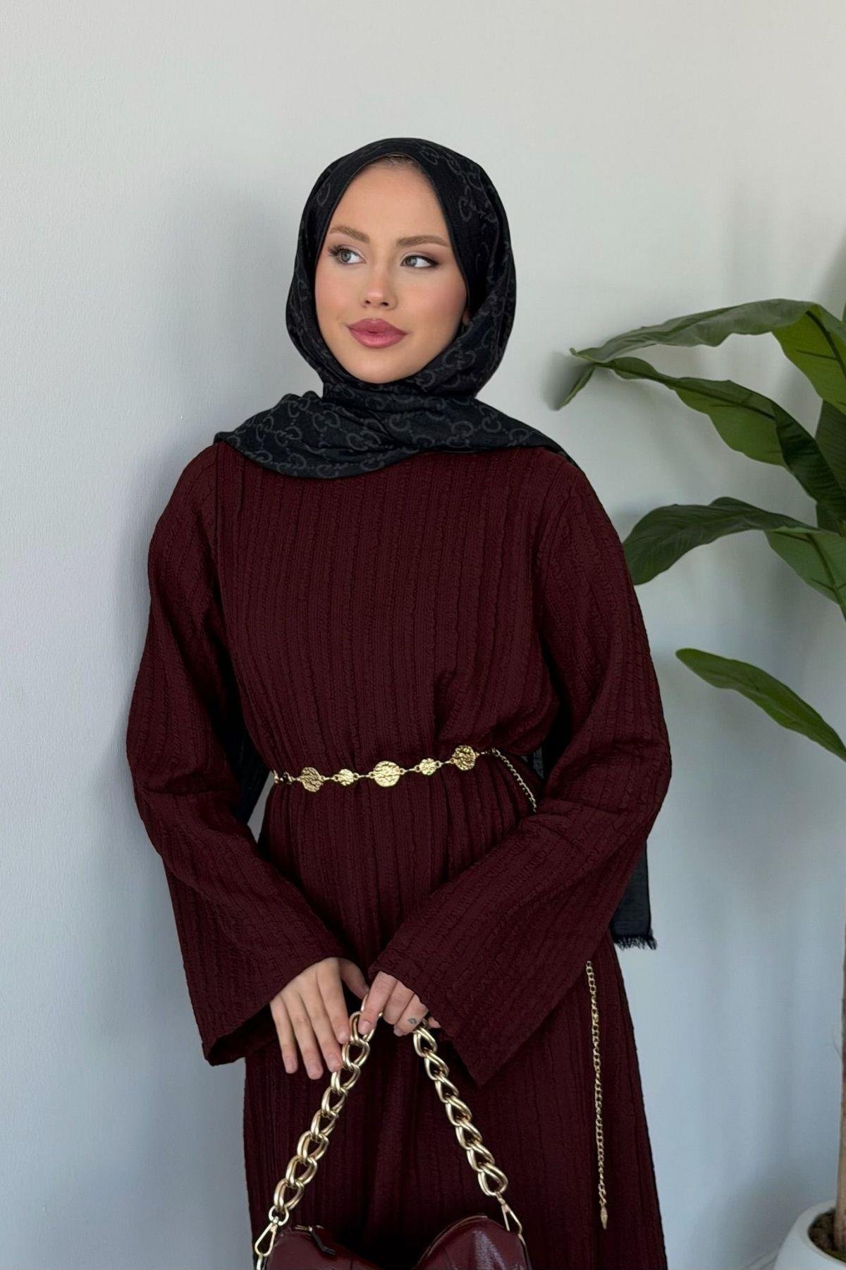 Gül Örme Elbise Bordo, Fiyatları 