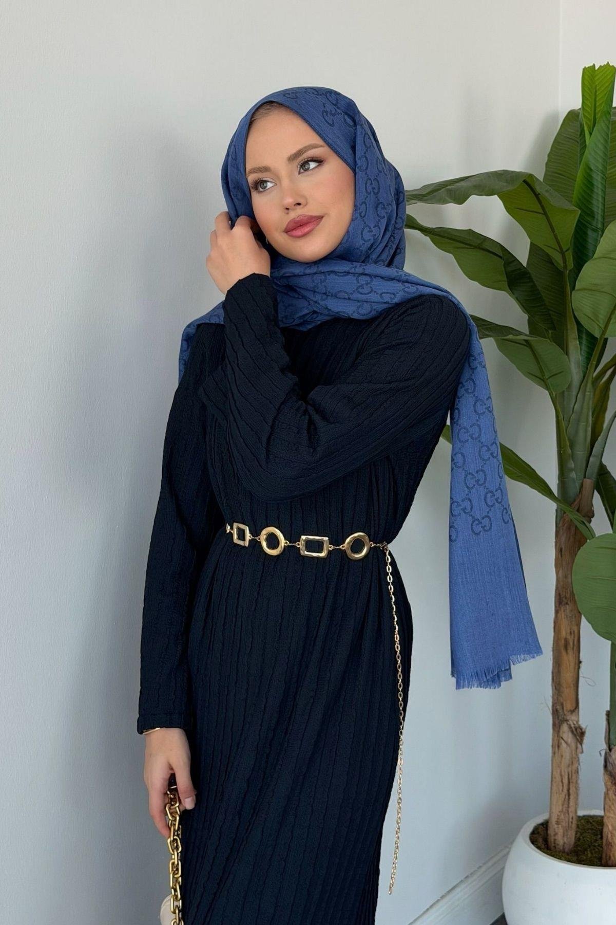 Gül Örme Elbise Lacivert, Fiyatları 