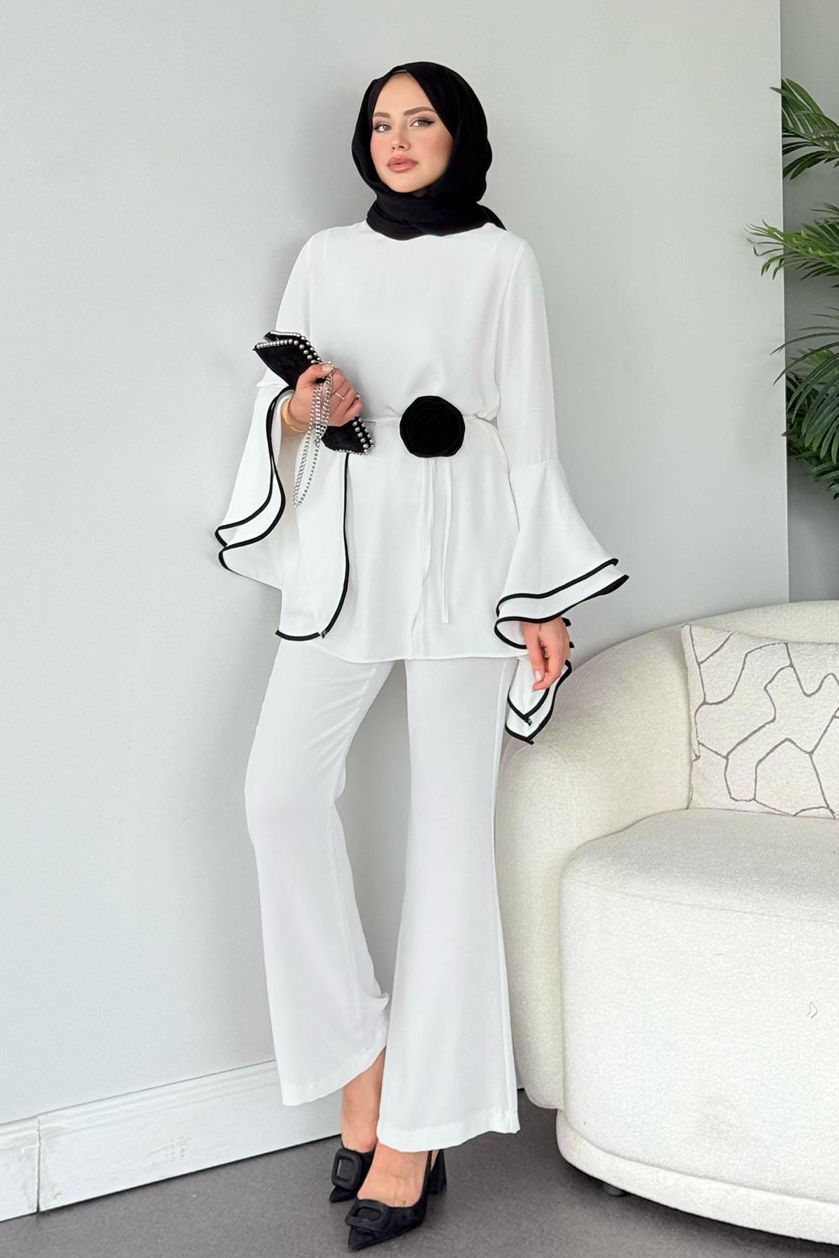 Gülbahar Takım Beyaz, Fiyatları Gülbahar Takım Beyaz- Haza Moda 