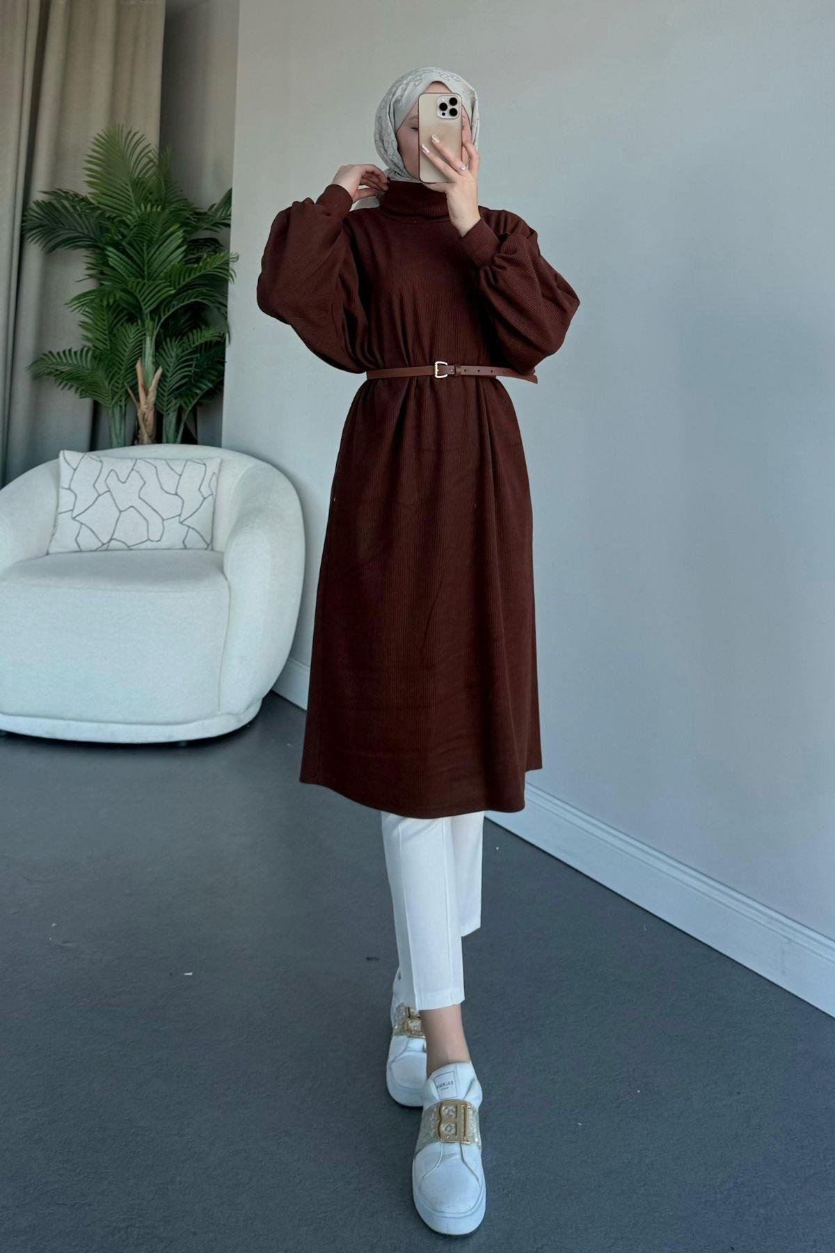 Hadra Kemerli Tunik Acıkahve, Fiyatları 