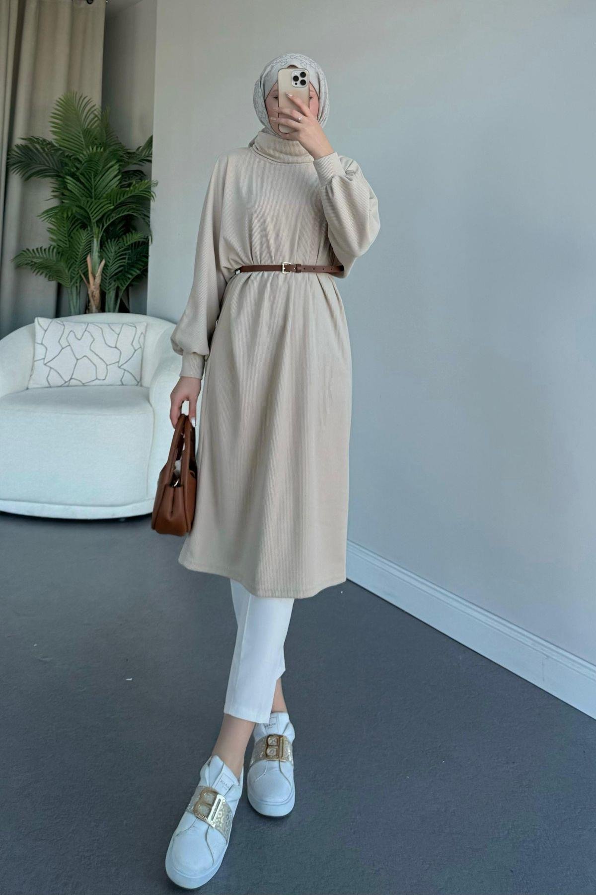 Hadra Kemerli Tunik Bej, Fiyatları 