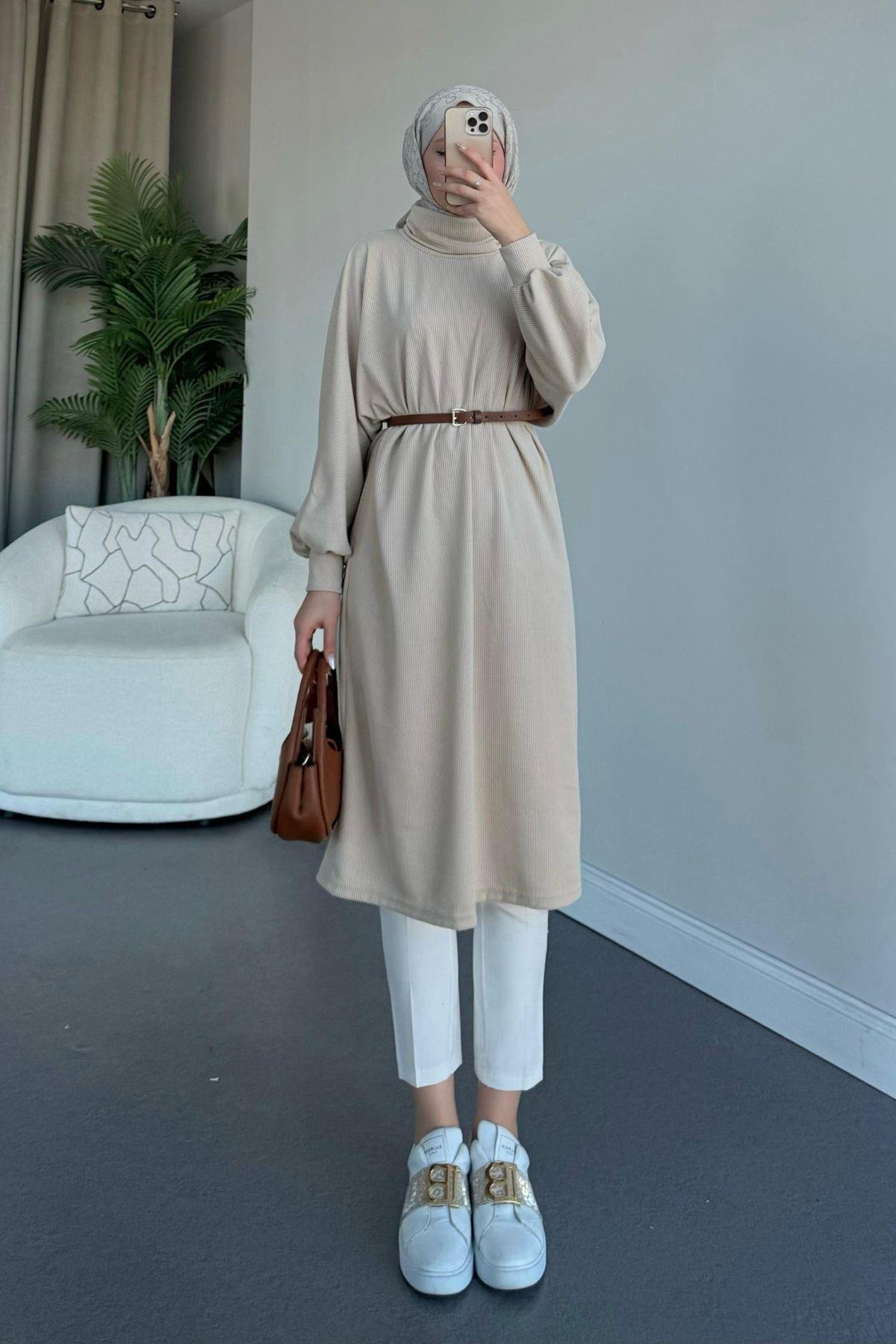 Hadra Kemerli Tunik Bej, Fiyatları 