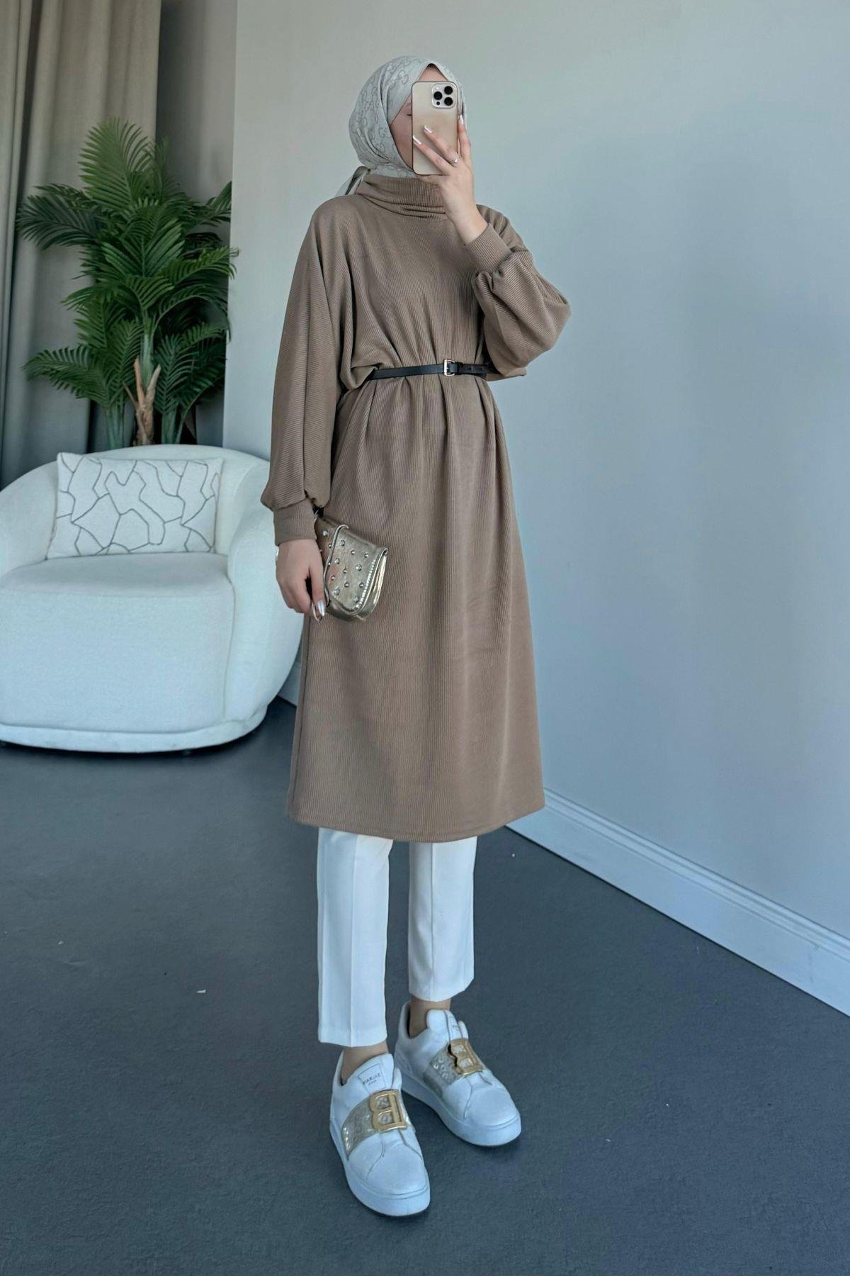 Hadra Kemerli Tunik Camel, Fiyatları 