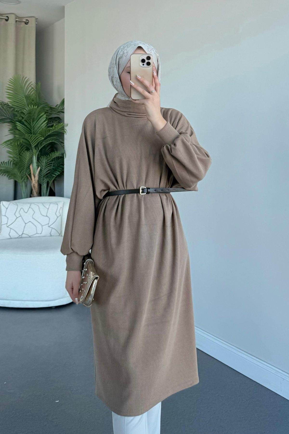 Hadra Kemerli Tunik Camel, Fiyatları 