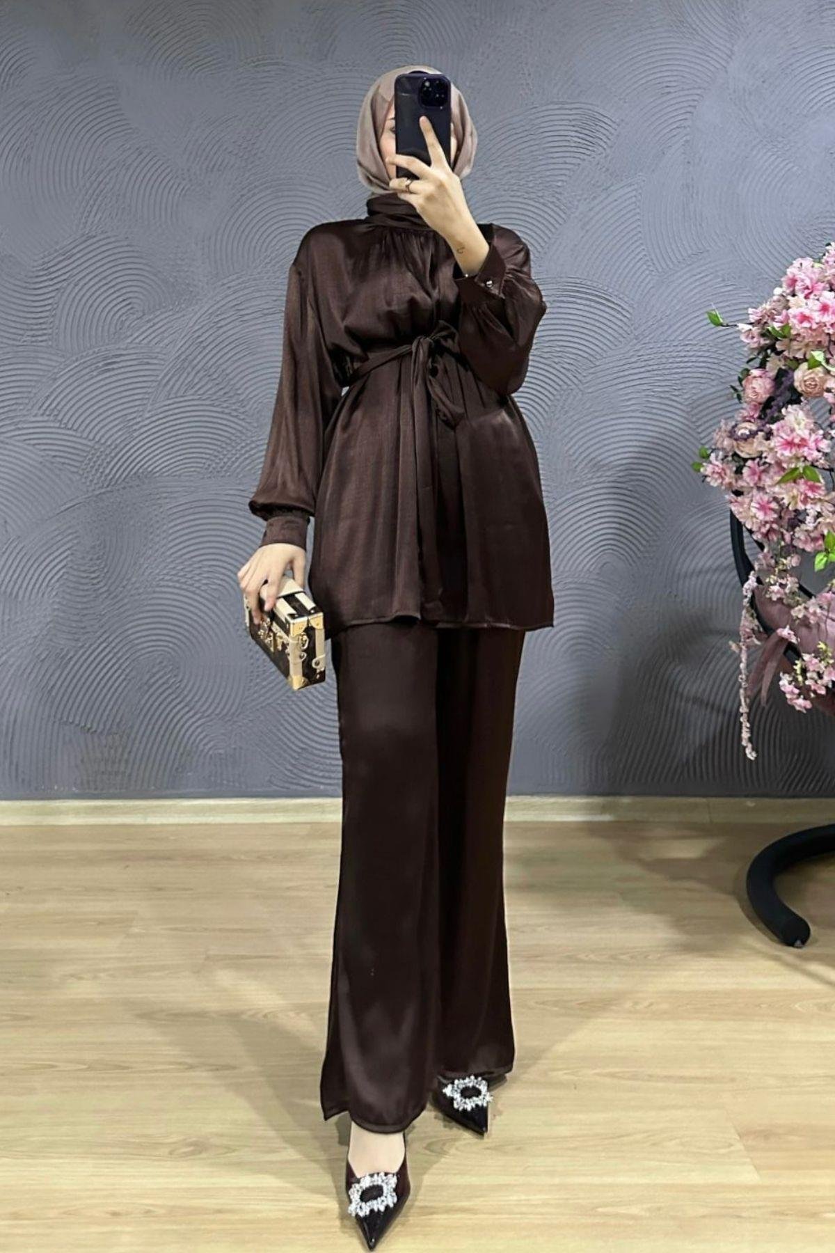 Hannah İspanyol Takım Kahve, Fiyatları Hannah İspanyol Takım Kahve – Haza Moda | Tesettür Giyim