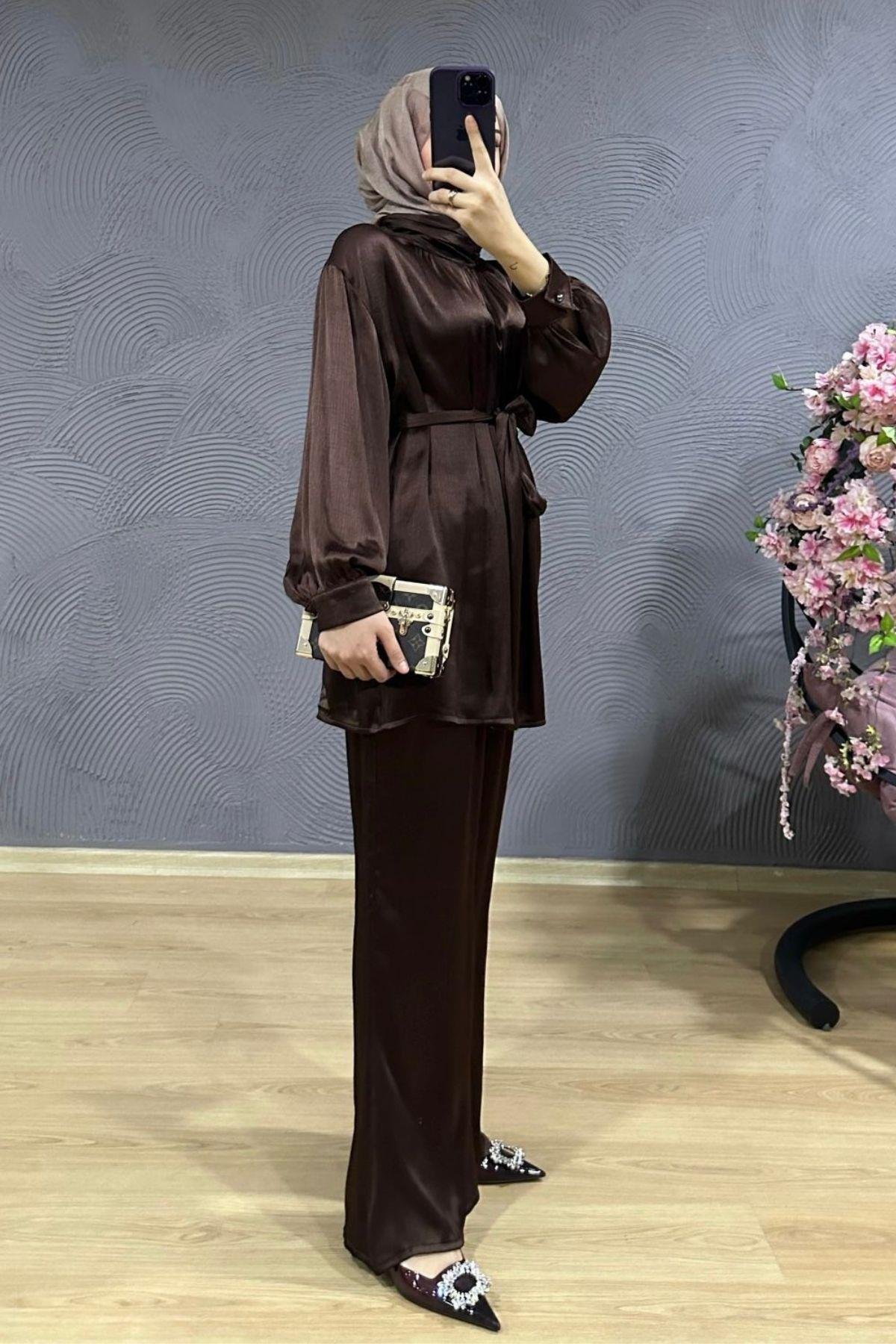 Hannah İspanyol Takım Kahve, Fiyatları Hannah İspanyol Takım Kahve – Haza Moda | Tesettür Giyim