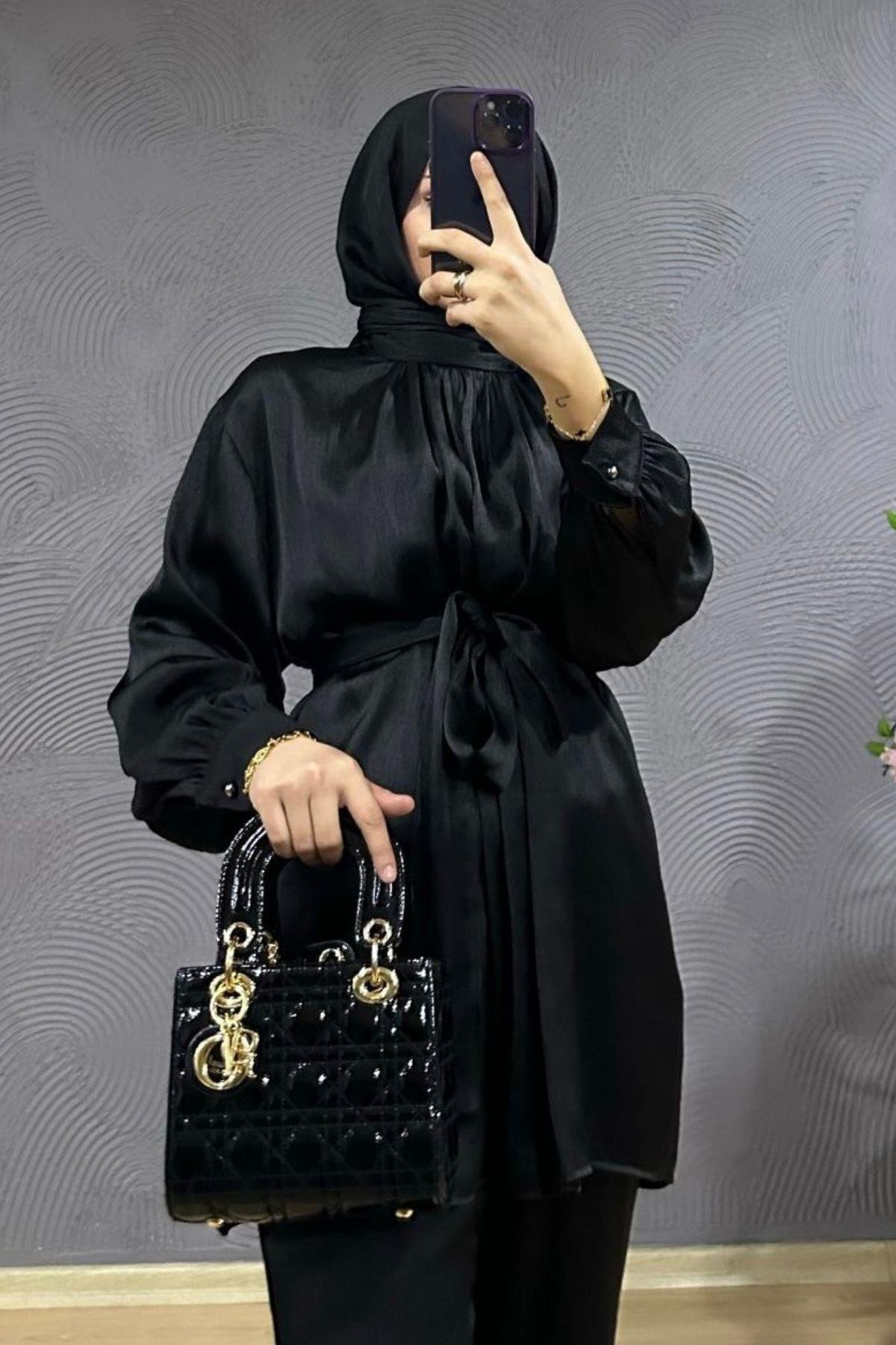 Hannah İspanyol Takım Siyah, Fiyatları Hannah İspanyol Takım Siyah – Haza Moda | Tesettür Giyim