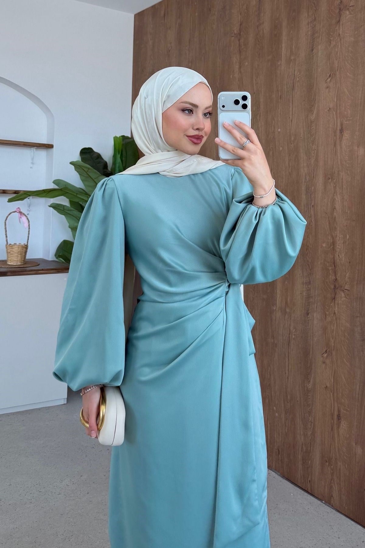Hasret Saten Abiye Su Yeşili, Fiyatları Hasret Saten Abiye Su yeşili| Haza Moda