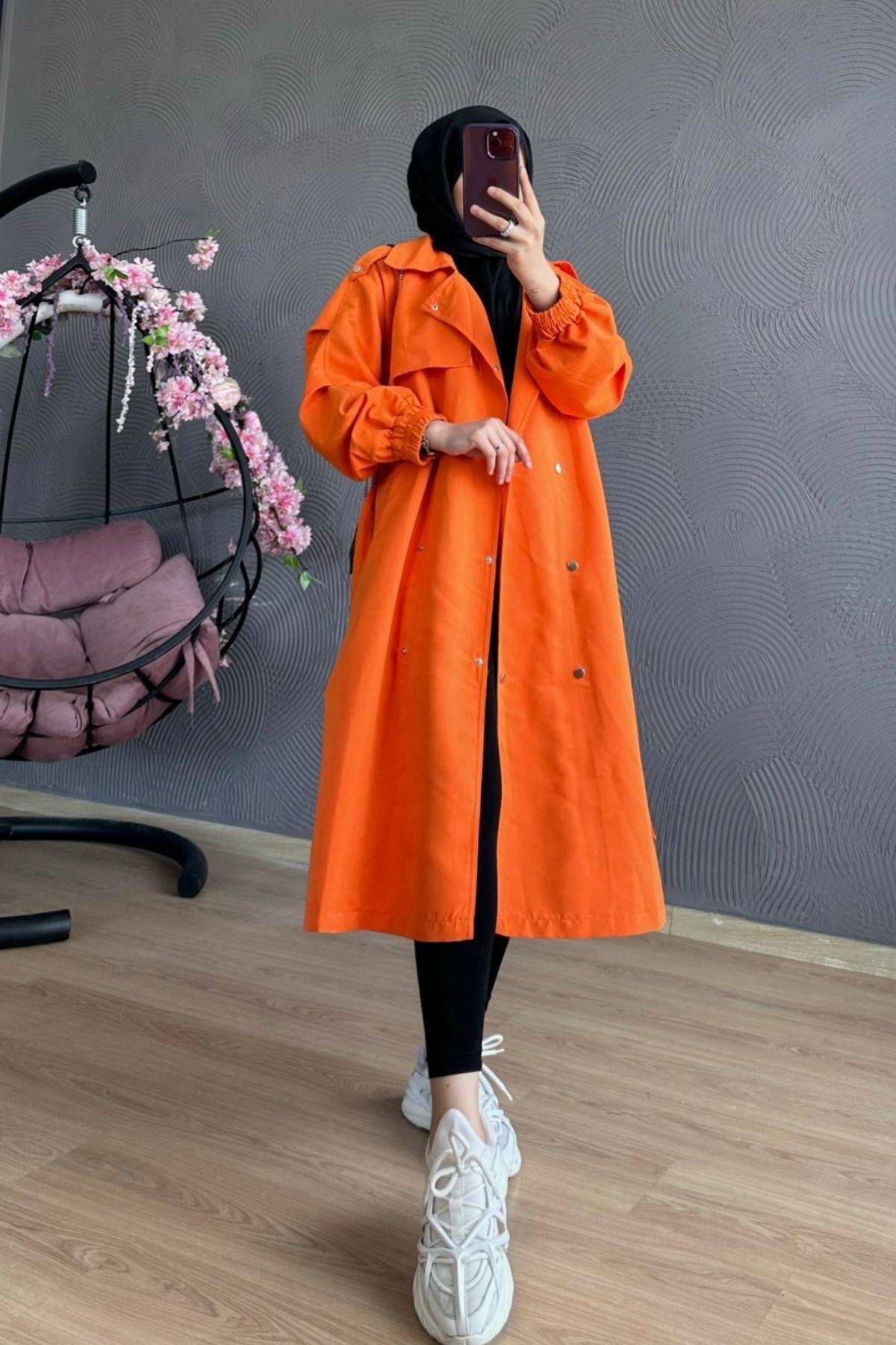 Hazan Trençkot Turuncu, Fiyatları 