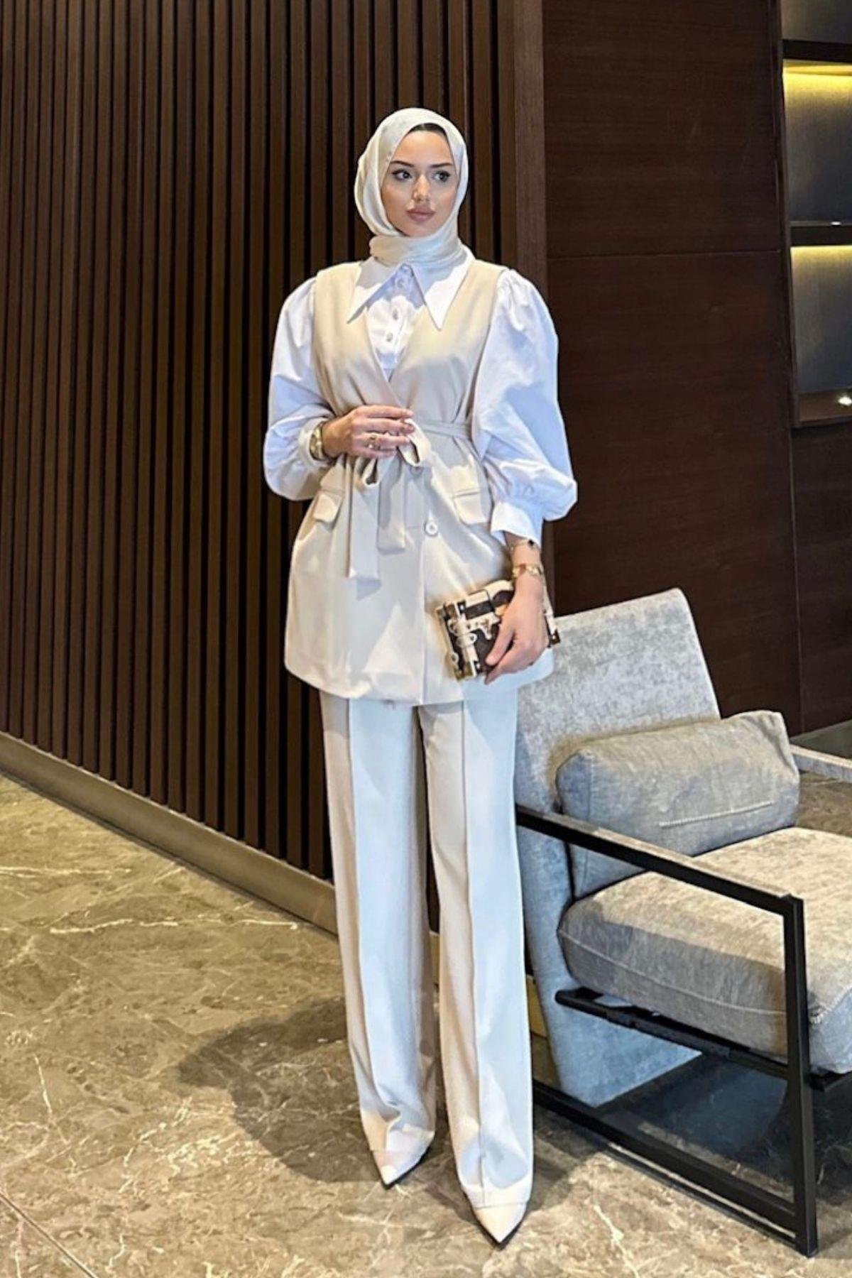 Heavy Takım Bej, Fiyatları Heavy Takım Bej – Haza Moda | Tesettür Giyim