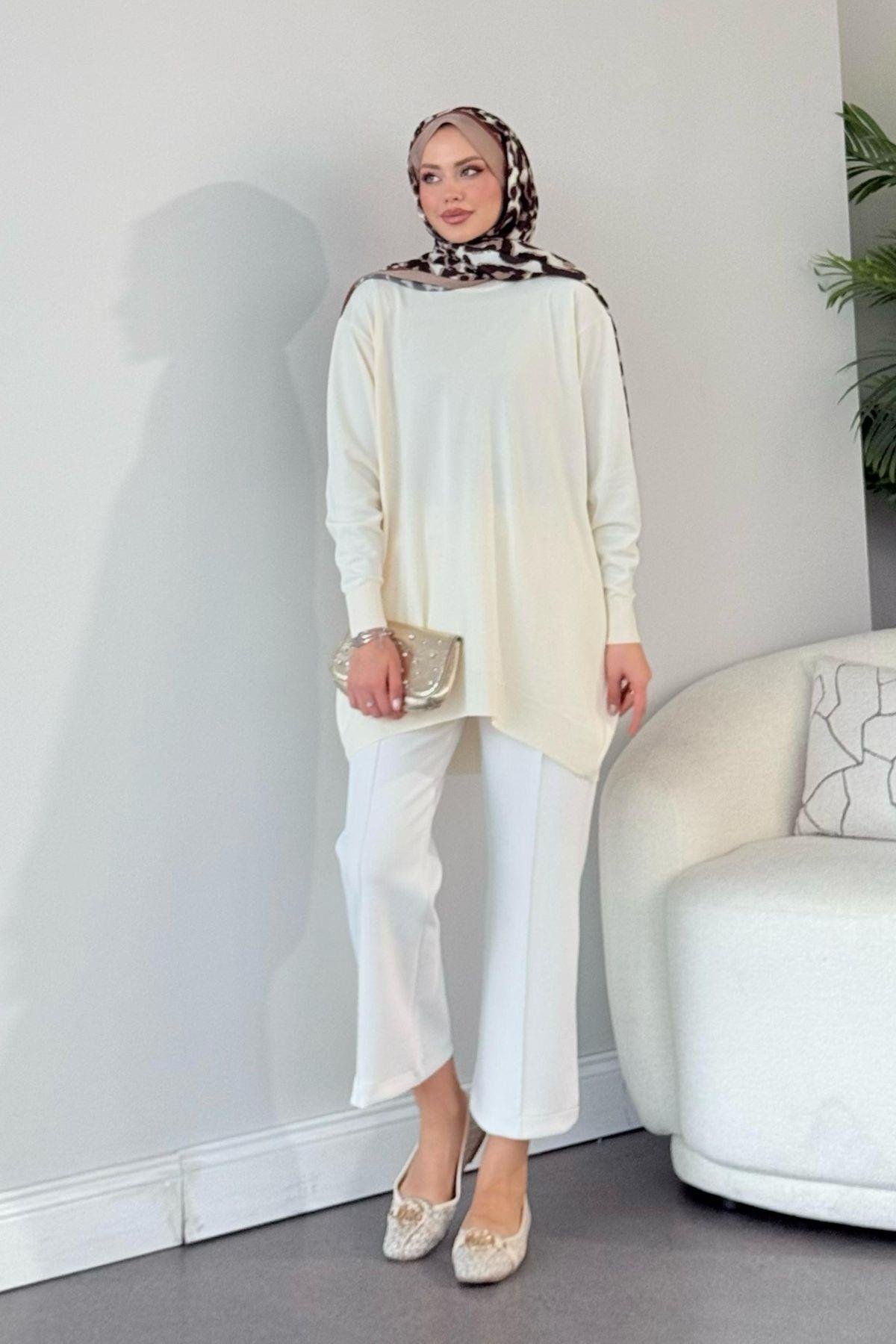 Helena Tunik Beyaz, Fiyatları Helena Tunik Beyaz - Haza Moda 