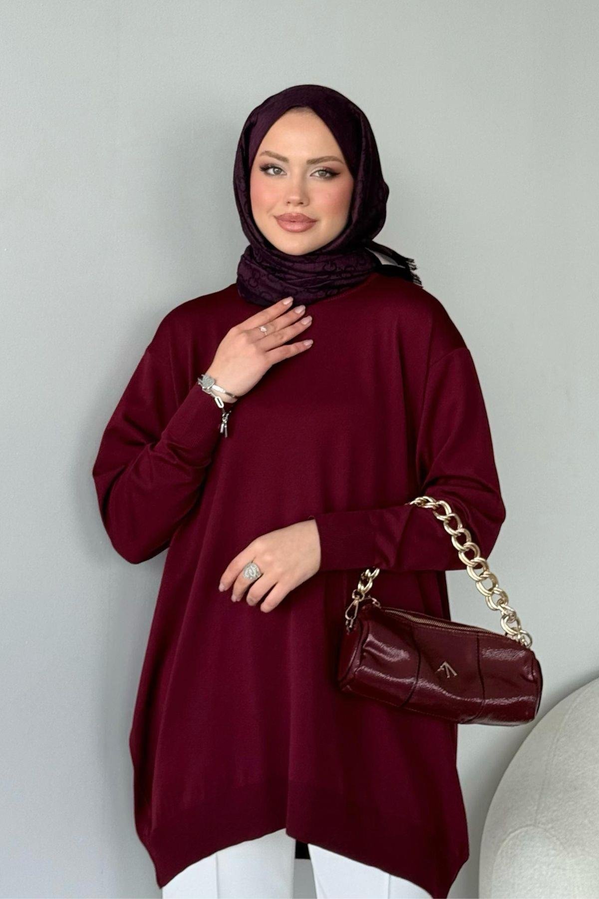 Helena Tunik Bordo, Fiyatları Helena Tunik Bordo - Haza Moda 