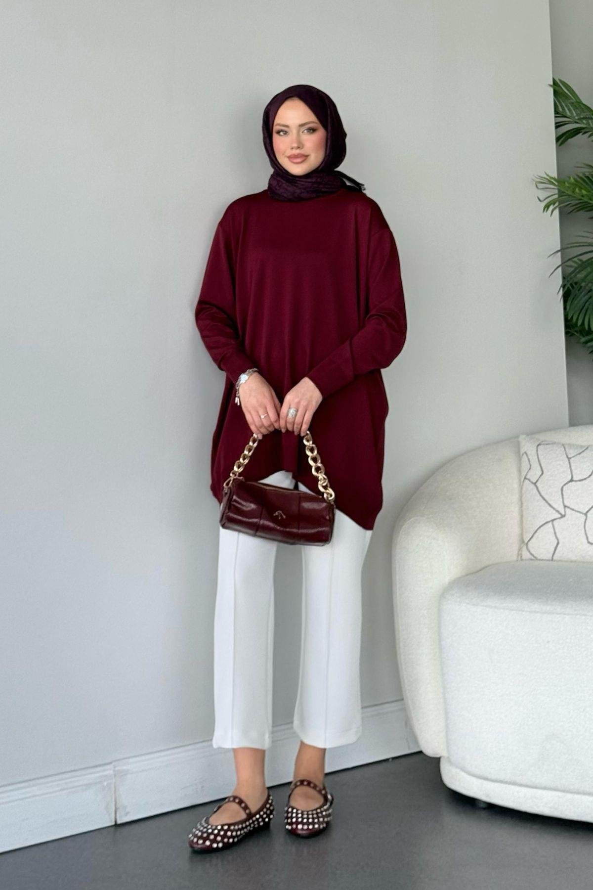 Helena Tunik Bordo, Fiyatları Helena Tunik Bordo - Haza Moda 