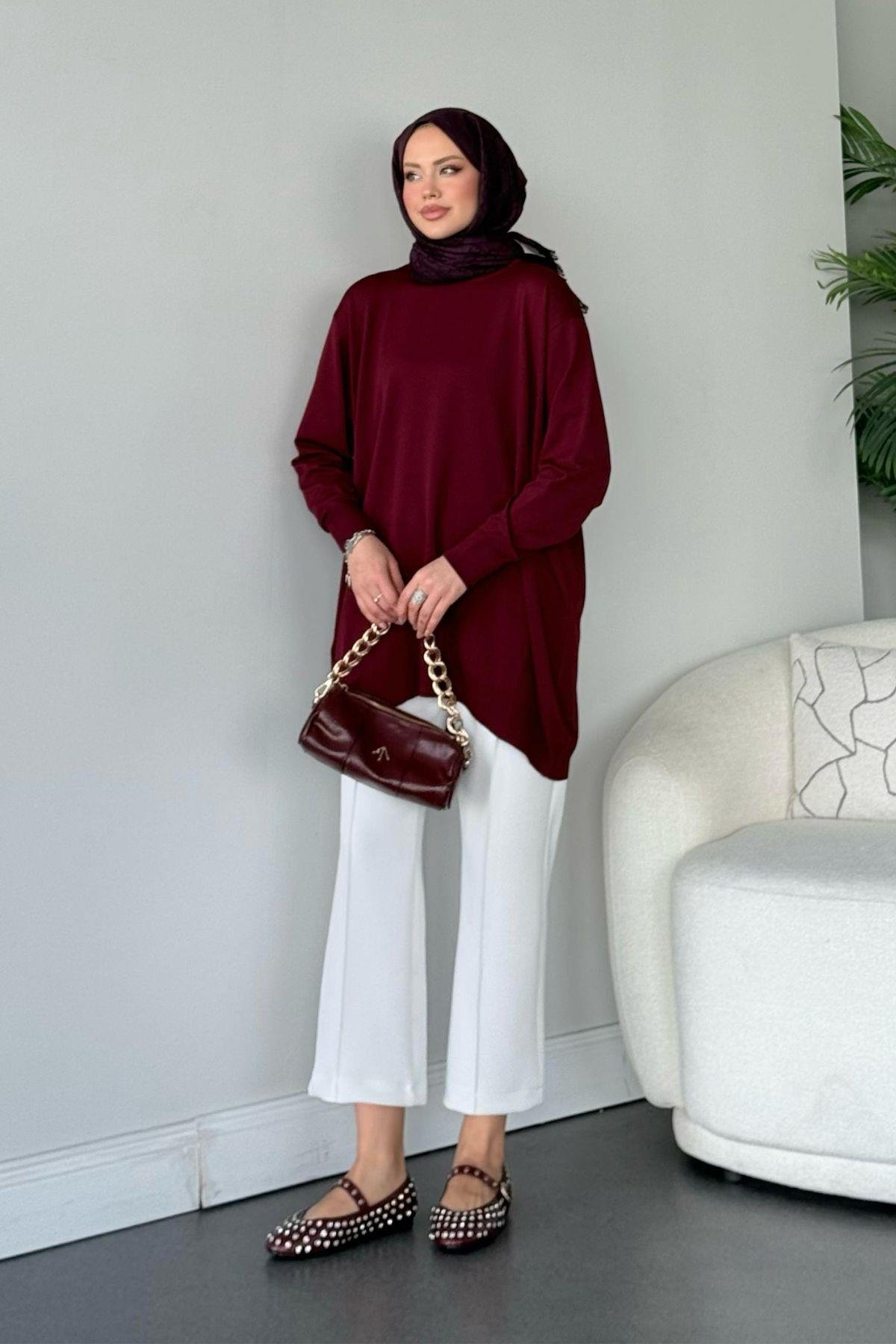 Helena Tunik Bordo, Fiyatları Helena Tunik Bordo - Haza Moda 