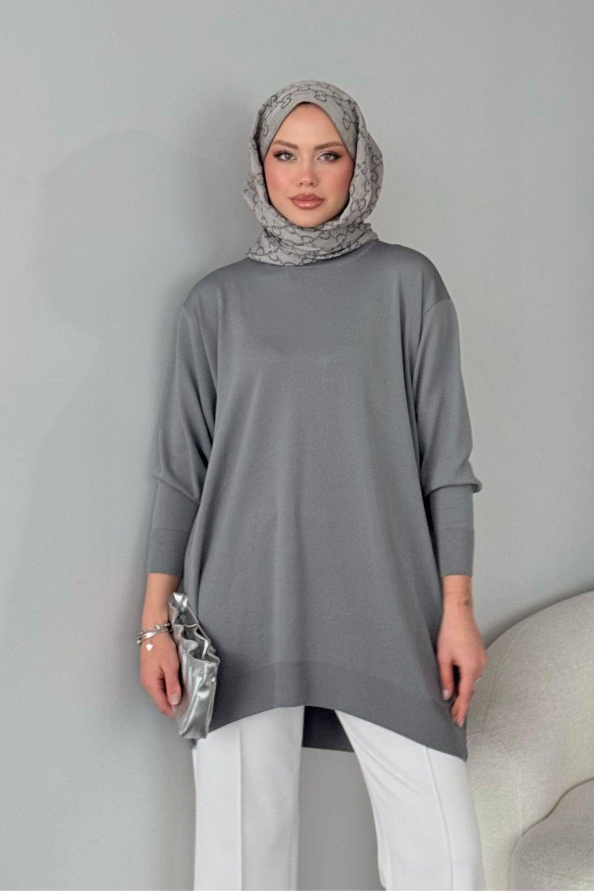 Helena Tunik Gri, Fiyatları Helena Tunik Gri - Haza Moda 