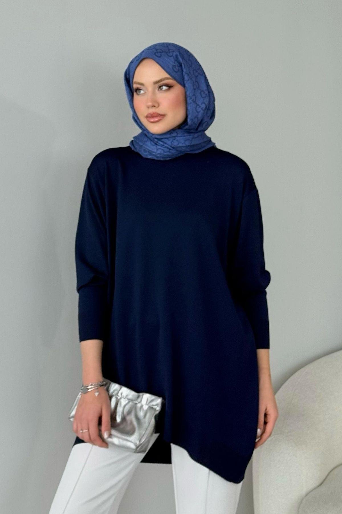 Helena Tunik Lacivert, Fiyatları Helena Tunik Lacivert - Haza Moda 