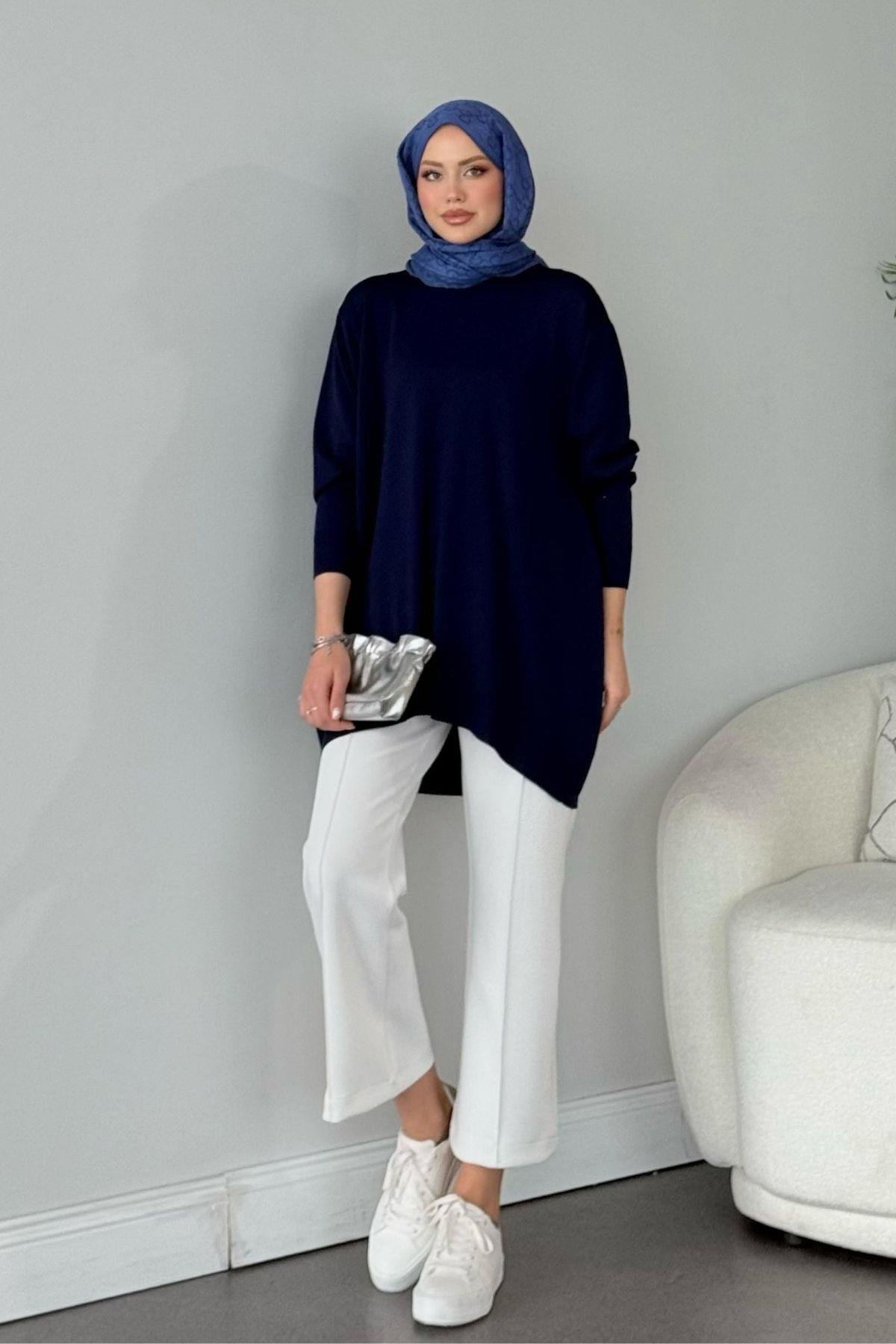 Helena Tunik Lacivert, Fiyatları Helena Tunik Lacivert - Haza Moda 
